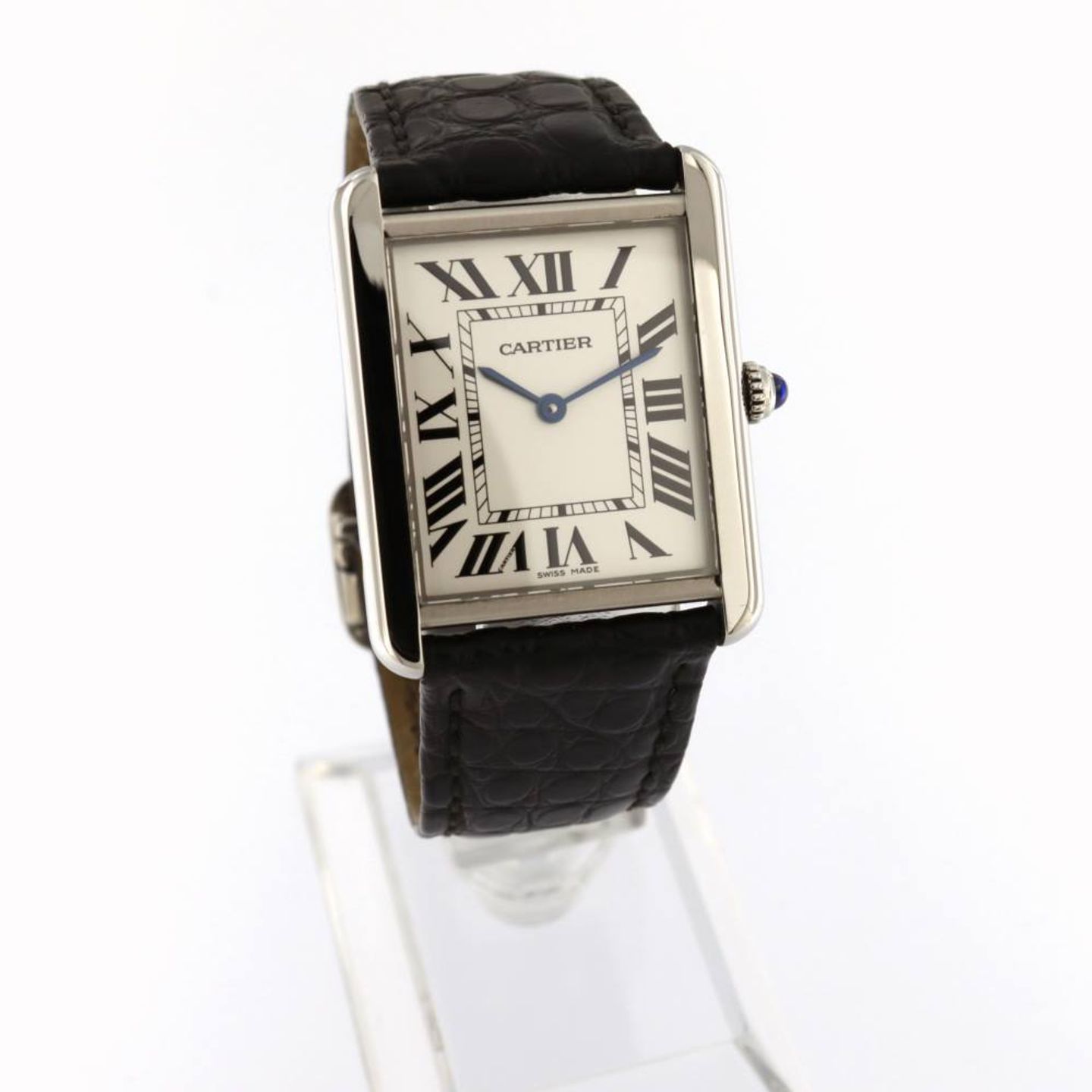 Cartier Tank Solo W5200005 (2016) - Wit wijzerplaat 24mm Staal (1/6)