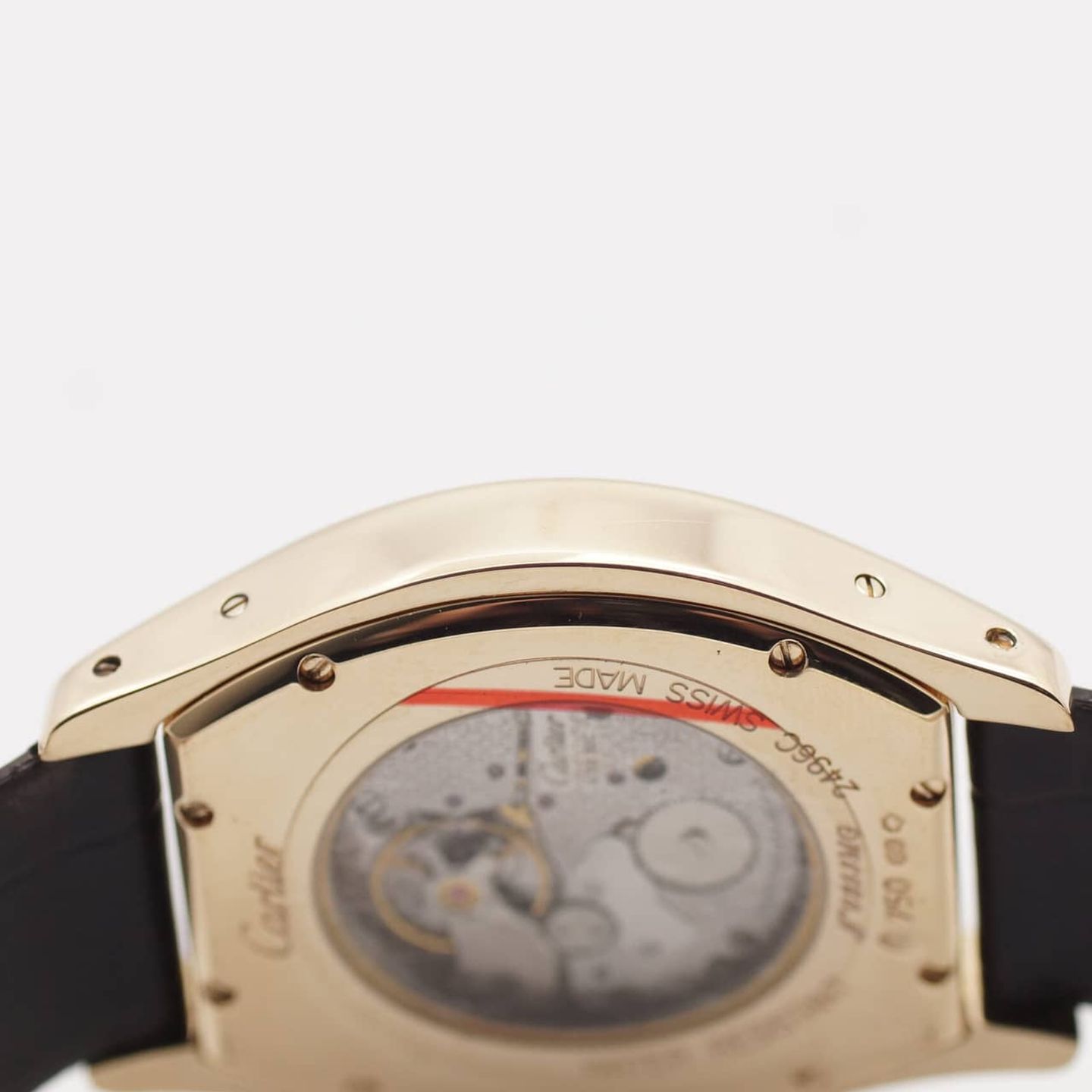 Cartier Tortue 2496C (2000) - Silver dial 34 mm Yellow Gold case (5/8)