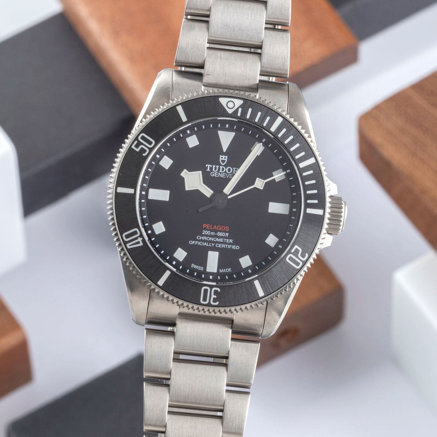 Tudor Pelagos 25407N (Onbekend (willekeurig serienummer)) - Zwart wijzerplaat 39mm Titanium (3/8)