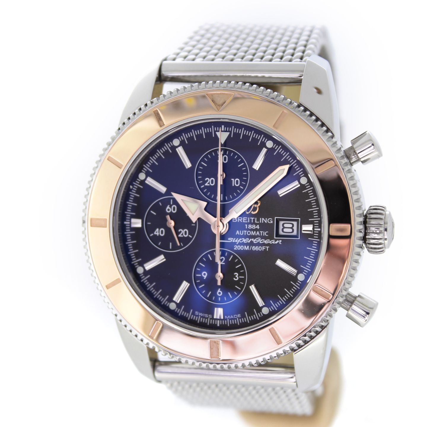 Breitling Superocean Heritage Chronograph U1332012/B908 (2014) - Black dial 46 mm Gold/Steel case (1/7)