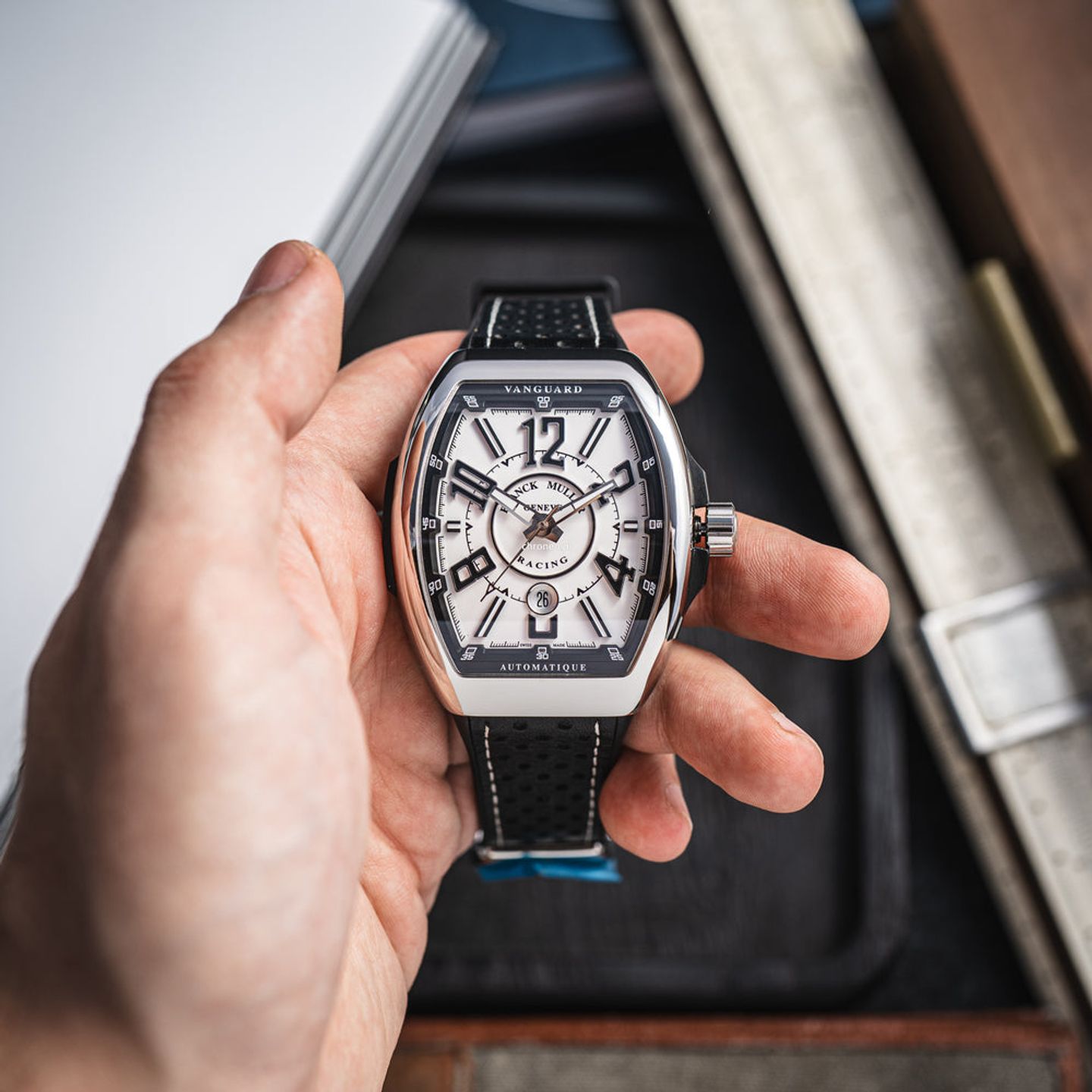 Franck Muller Vanguard V 45 SC DT RCG (Onbekend (willekeurig serienummer)) - Zwart wijzerplaat 45mm Staal (5/8)