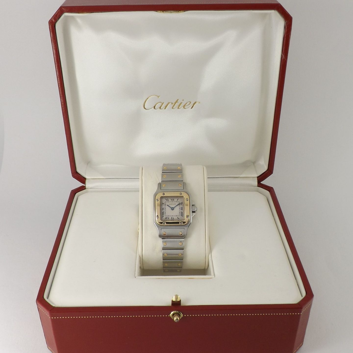 Cartier Santos Galbée 1567 (1998) - White dial 24 mm Steel case (8/8)