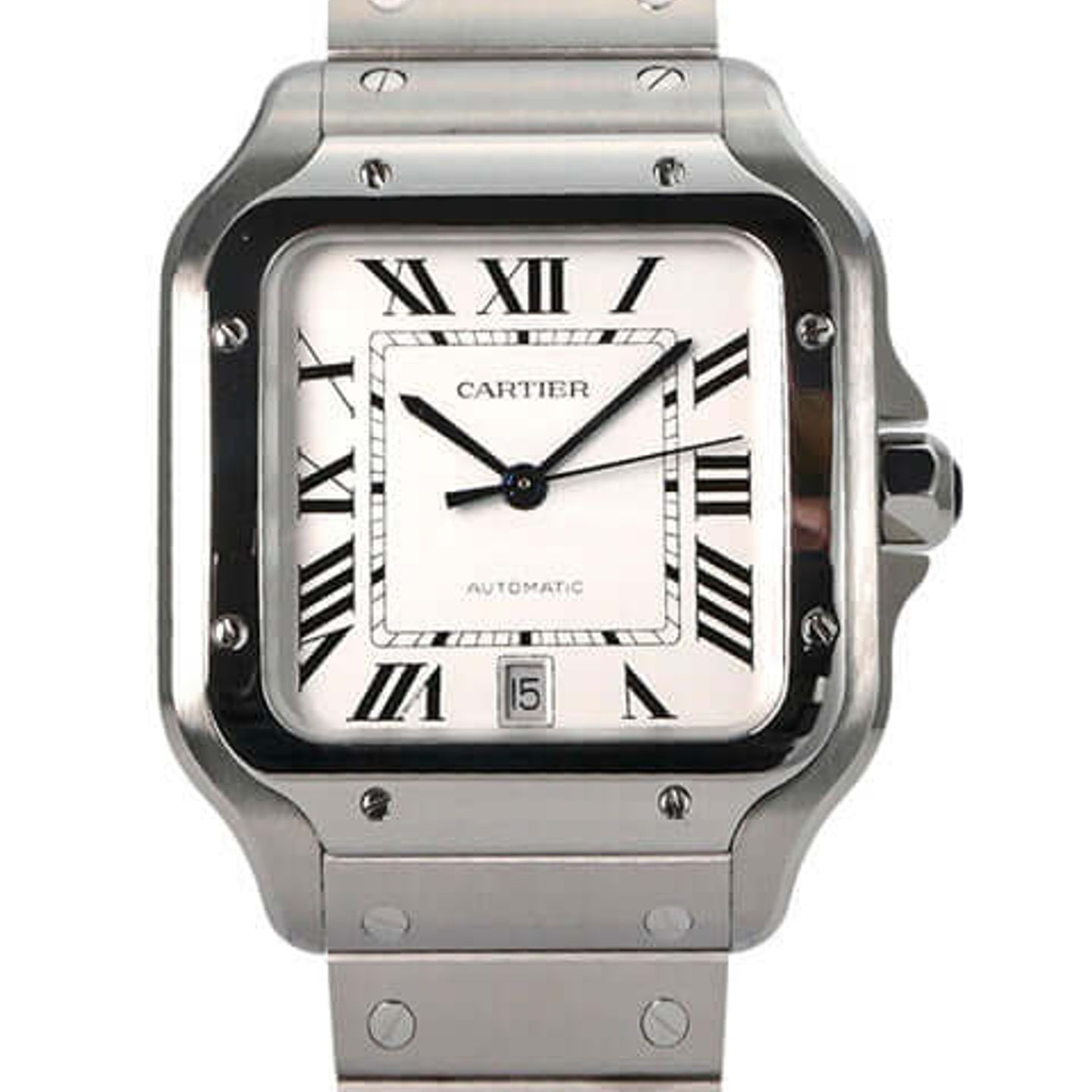 Cartier Santos WSSA0018 (2024) - Zilver wijzerplaat 40mm Staal (1/8)