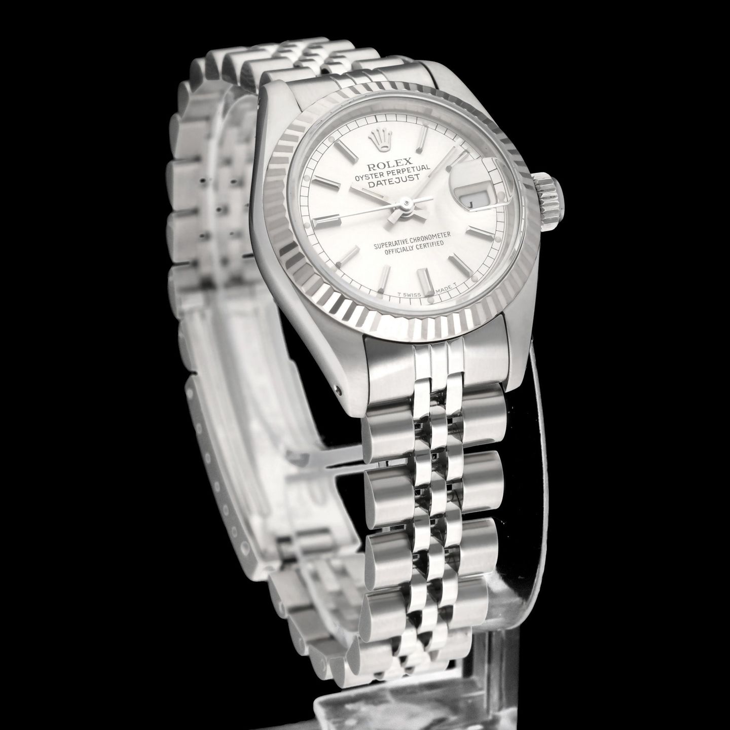 Rolex Lady-Datejust 69174 (1989) - Zilver wijzerplaat 26mm Staal (4/8)