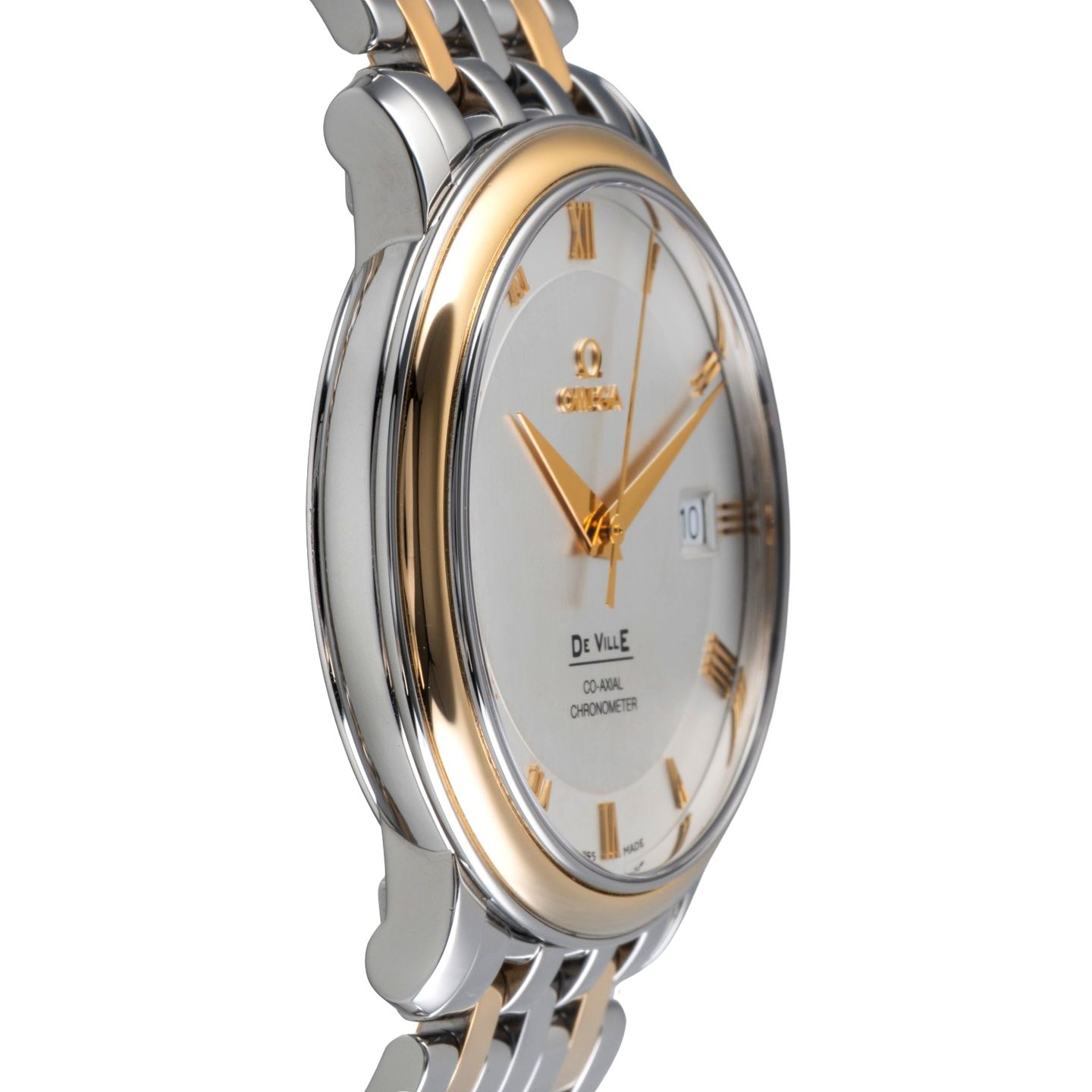Omega De Ville Prestige 4374.31.00 (Unknown (random serial)) - Silver dial 37 mm Gold/Steel case (7/8)