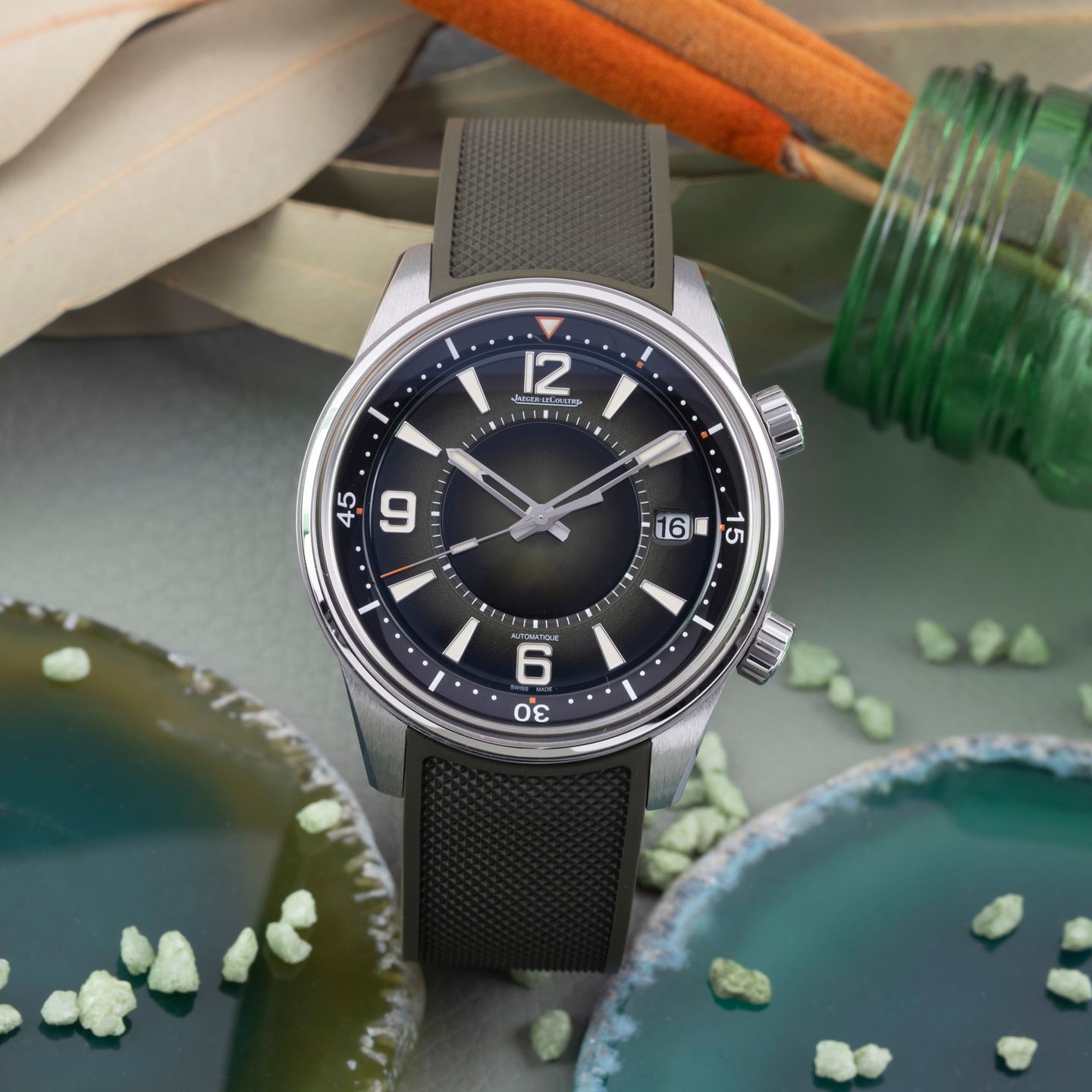 Jaeger-LeCoultre Polaris Q906863J (Onbekend (willekeurig serienummer)) - Groen wijzerplaat 42mm Staal (1/8)