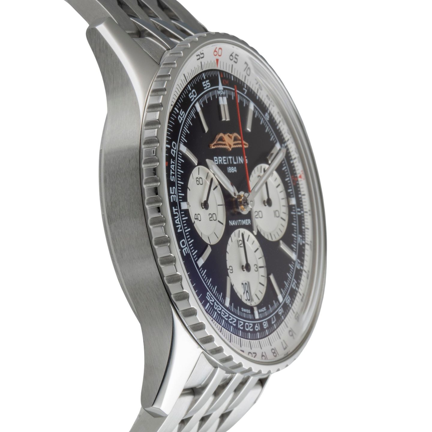Breitling Navitimer 1 B01 Chronograph AB0138 (Unknown (random serial)) - Black dial 43 mm Steel case (7/8)