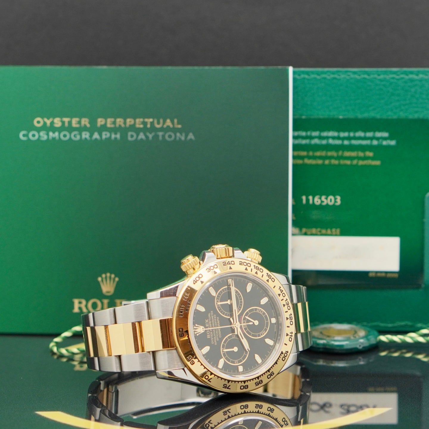 Rolex Daytona 116503 (2020) - Black dial 40 mm Gold/Steel case (5/7)