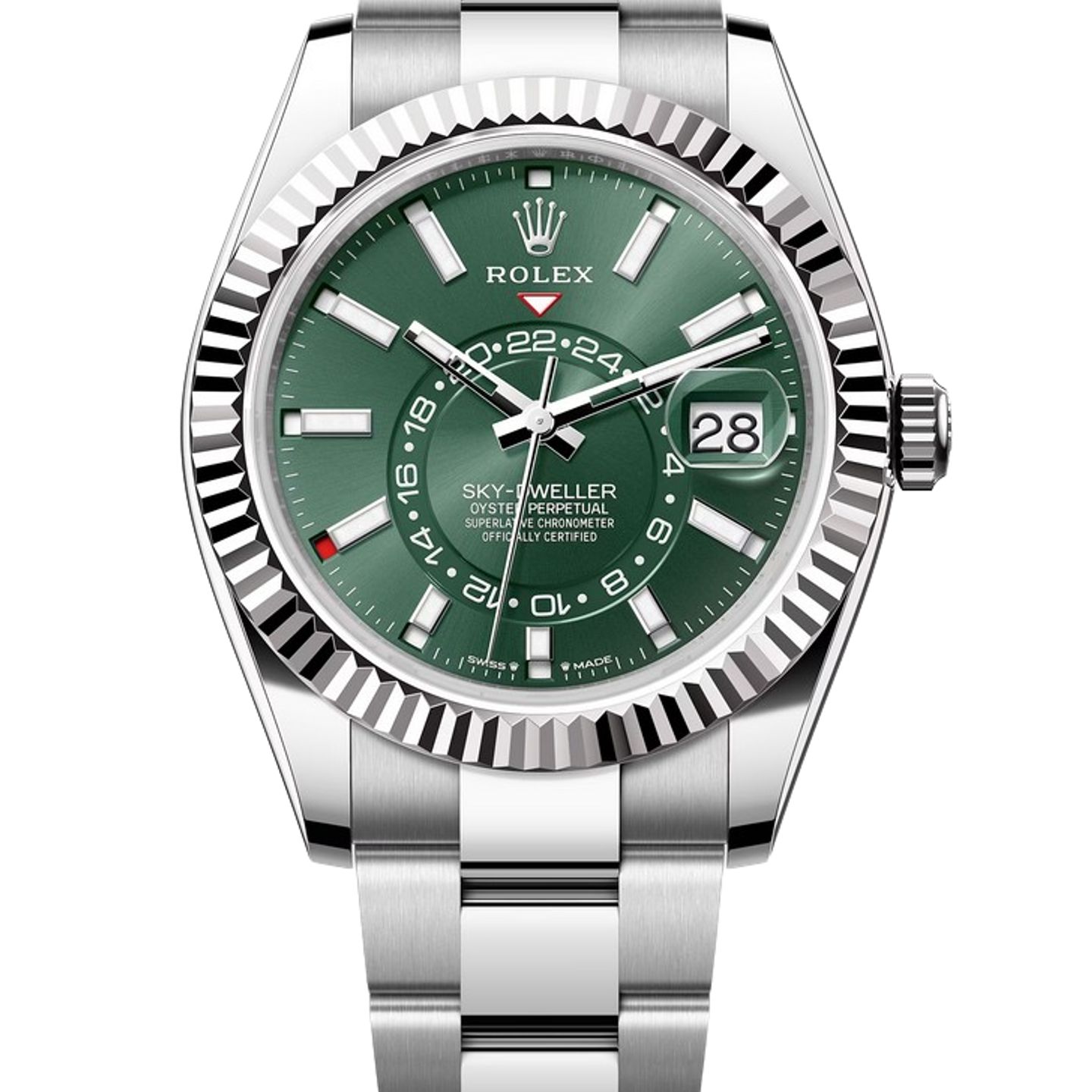 Rolex Sky-Dweller 336934 (2025) - Green dial 42 mm Gold/Steel case (1/1)