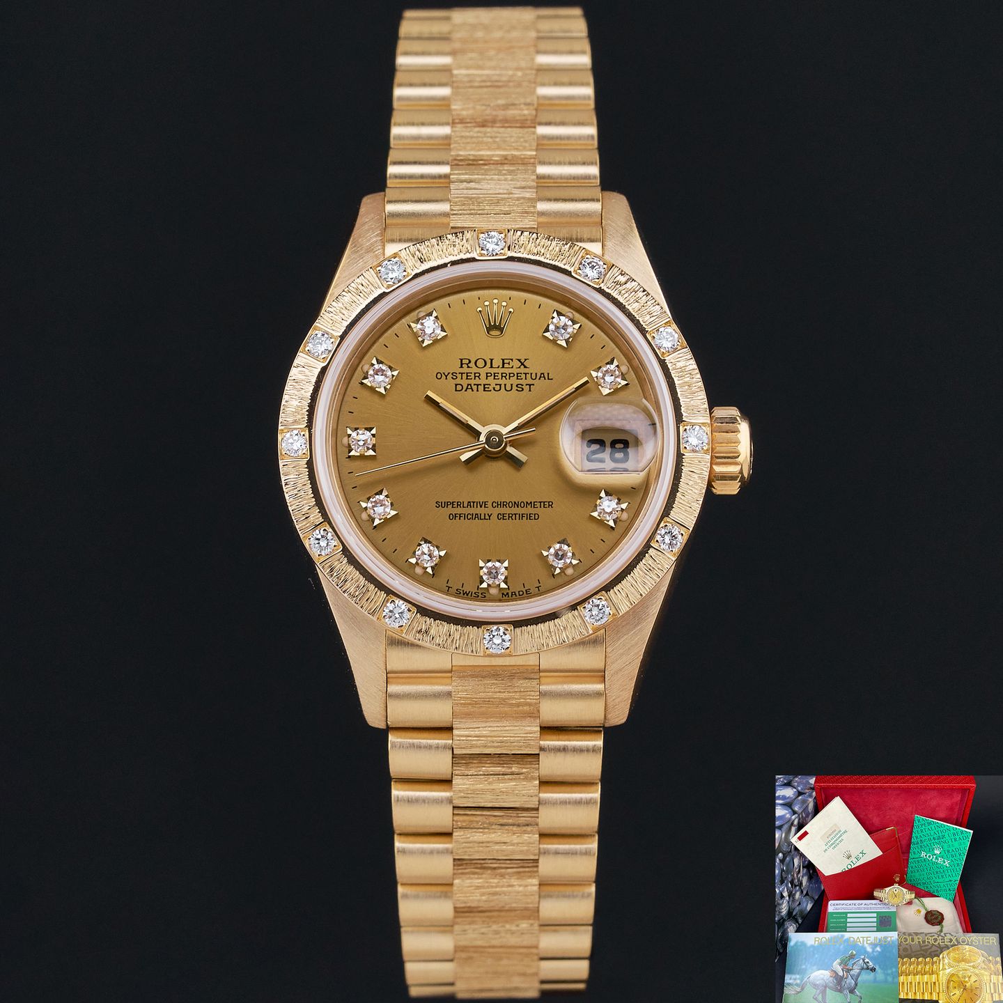 Rolex Lady-Datejust 69288 (1993) - 26 mm Yellow Gold case (1/8)