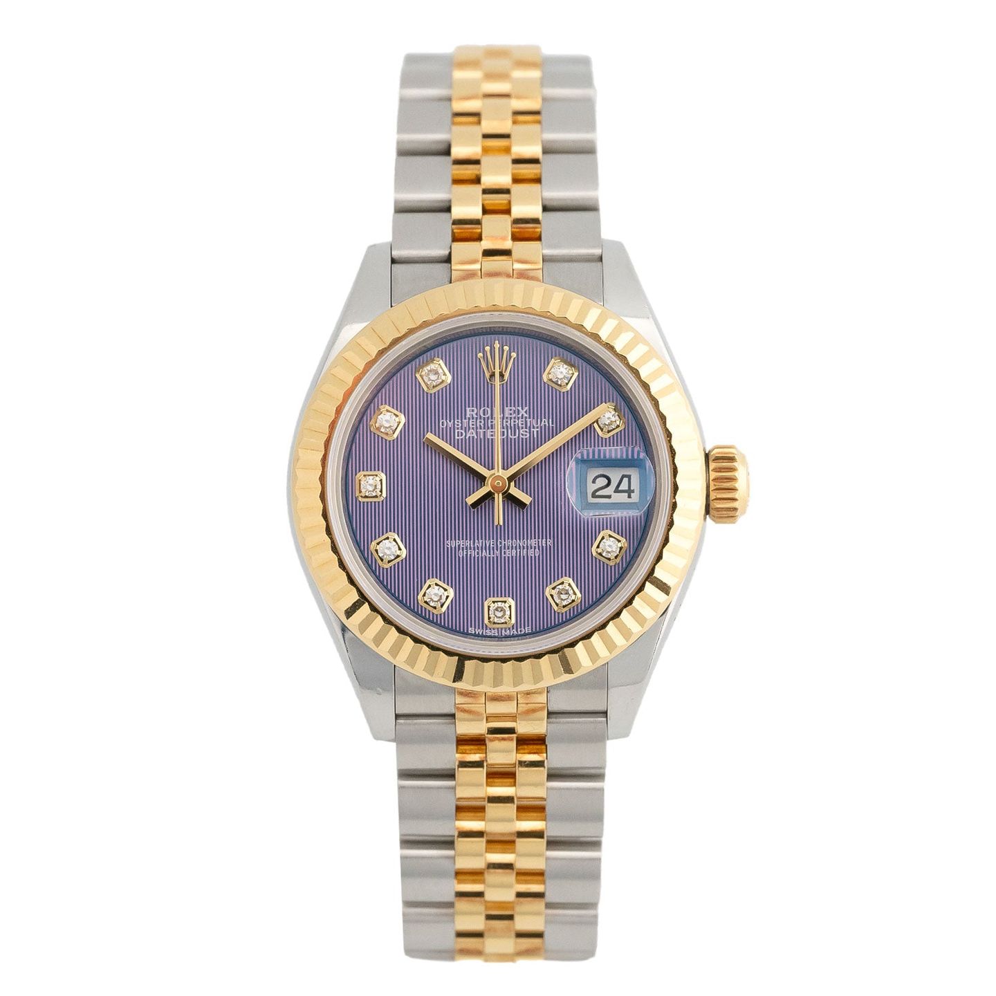 Rolex Lady-Datejust 279173 (2019) - Paars wijzerplaat 28mm Goud/Staal (1/5)