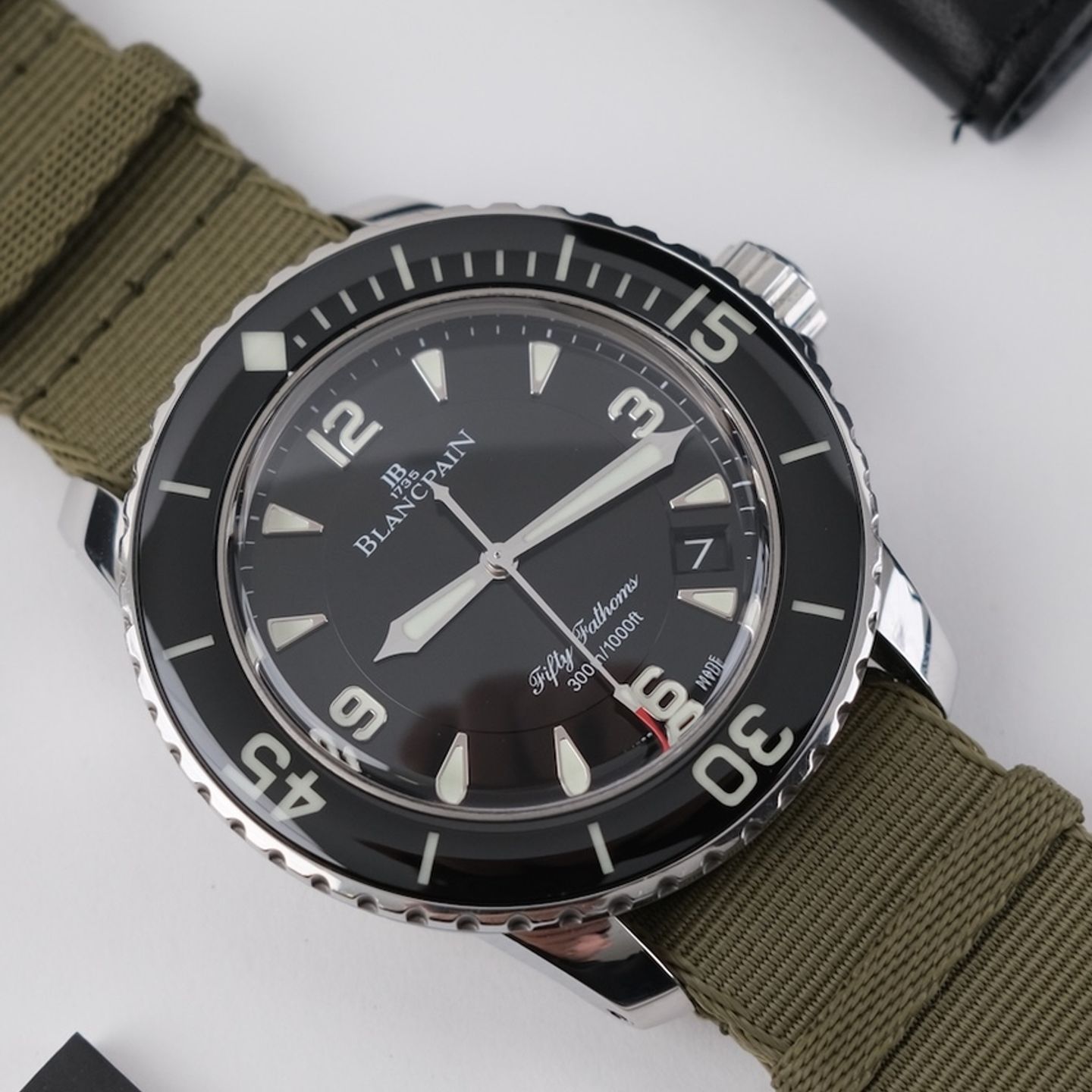 Blancpain Fifty Fathoms 5015-1130-52A (2020) - Zwart wijzerplaat 45mm Staal (2/8)