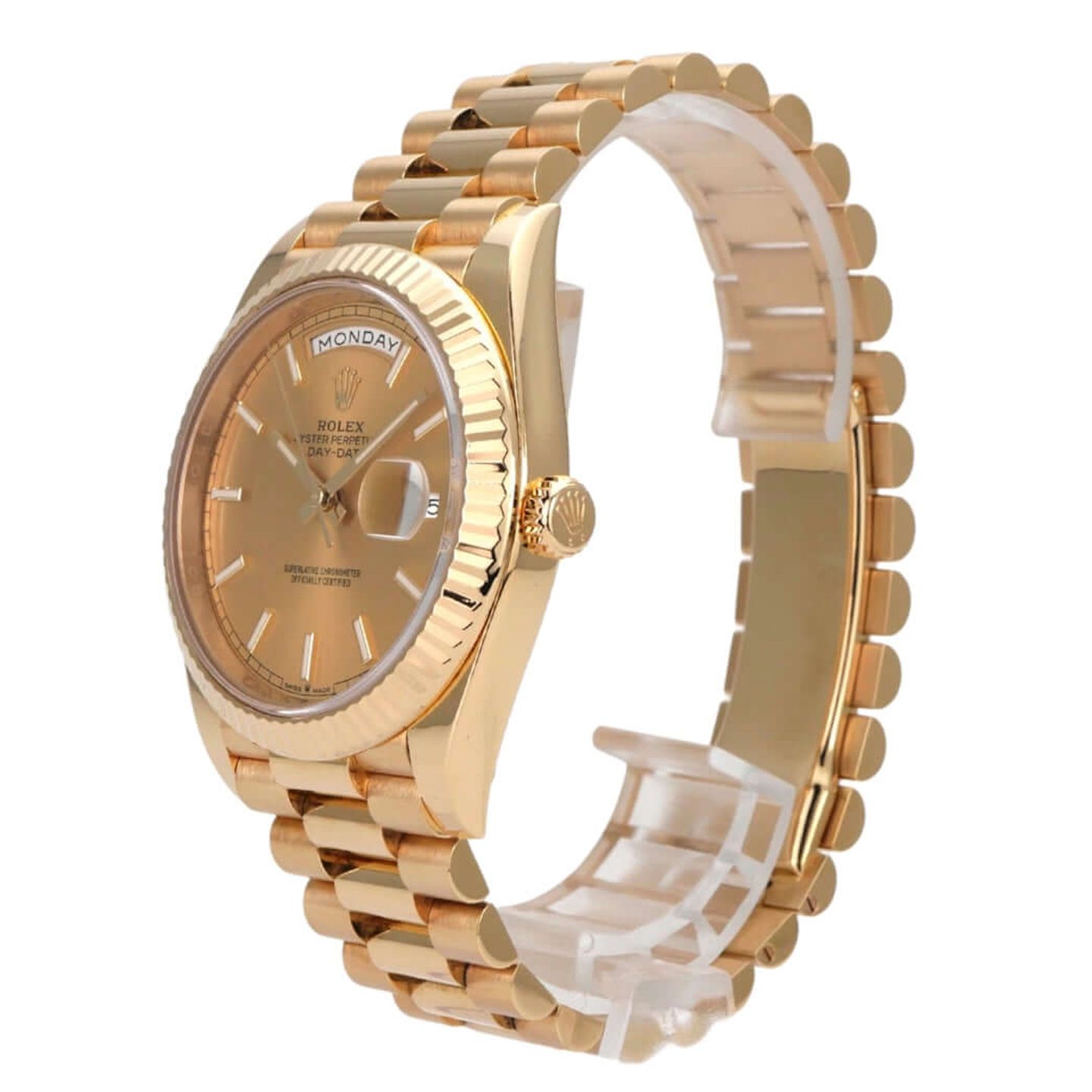 Rolex Day-Date 40 228238 (2019) - Champagne dial 40 mm Yellow Gold case (3/8)