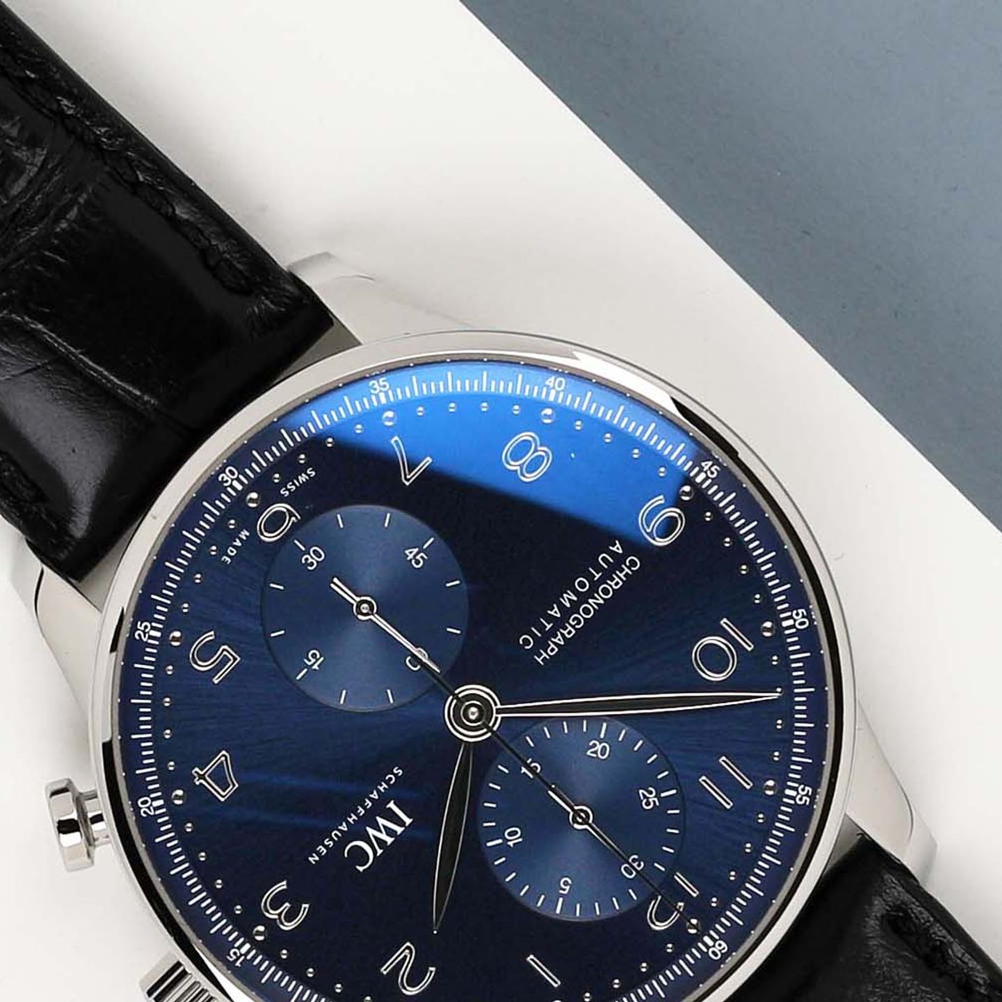 IWC Portuguese Chronograph IW371606 (2024) - Blue dial 41 mm Steel case (3/7)