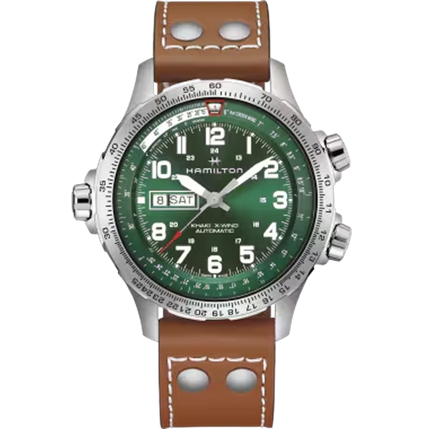 Hamilton Khaki Aviation H77735560 (2025) - Groen wijzerplaat 45mm Staal (1/1)