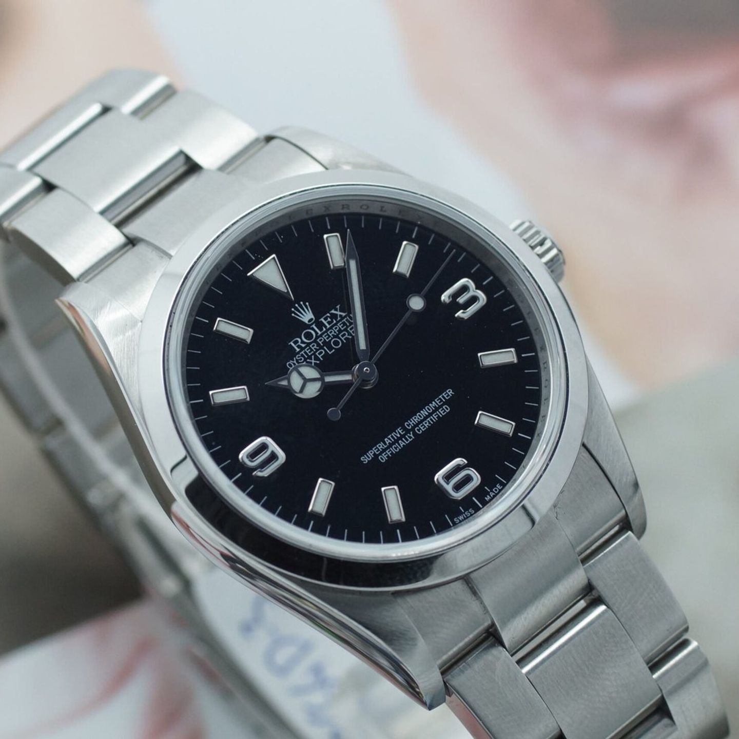 Rolex Explorer 114270 (2007) - Black dial 36 mm Steel case (1/8)