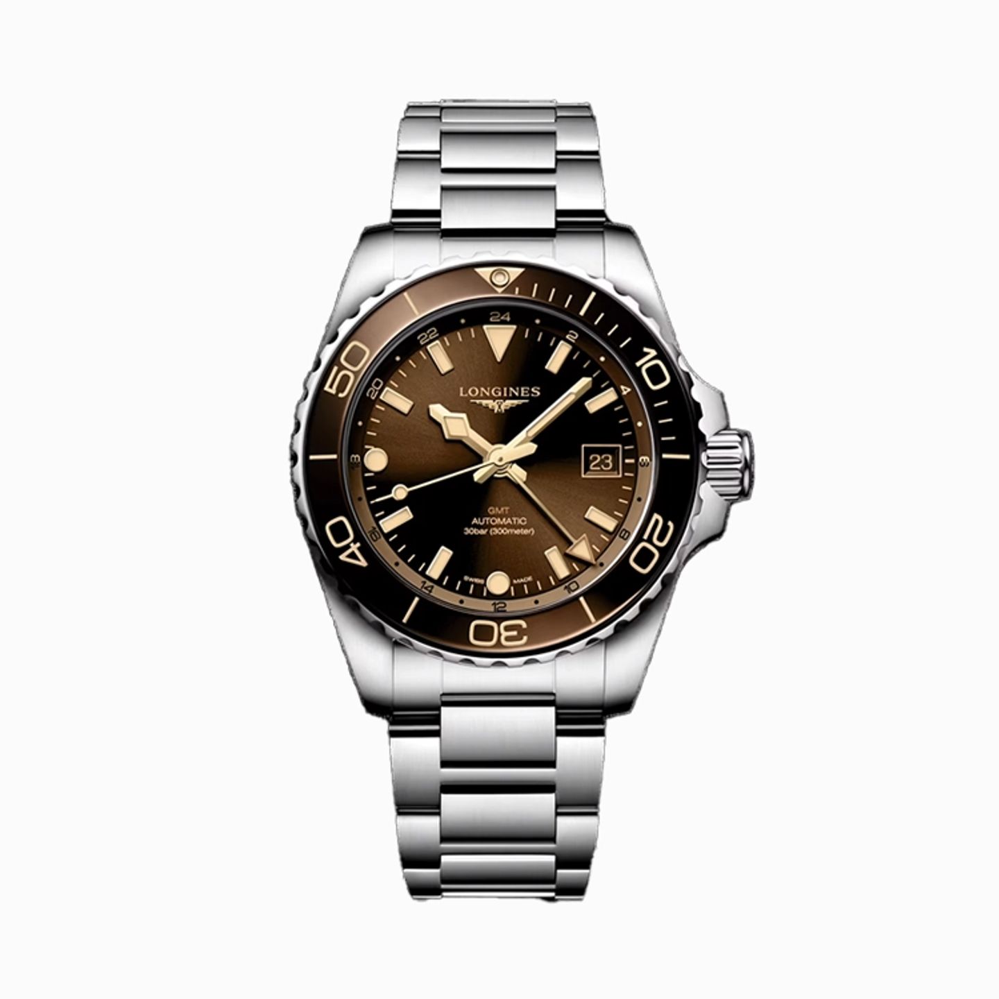 Longines HydroConquest L3.790.4.66.6 (2025) - Brown dial 41 mm Steel case (1/1)