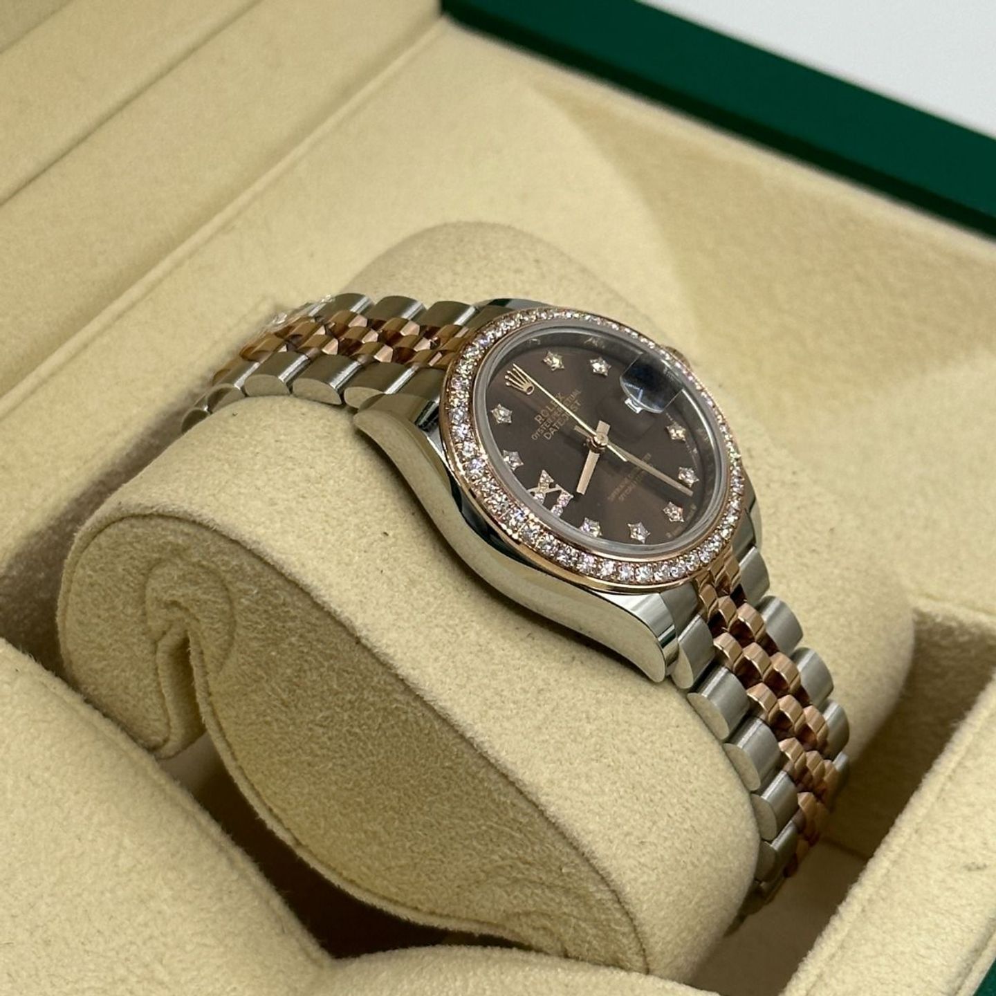 Rolex Lady-Datejust 279381RBR (2024) - Brown dial 28 mm Steel case (7/8)