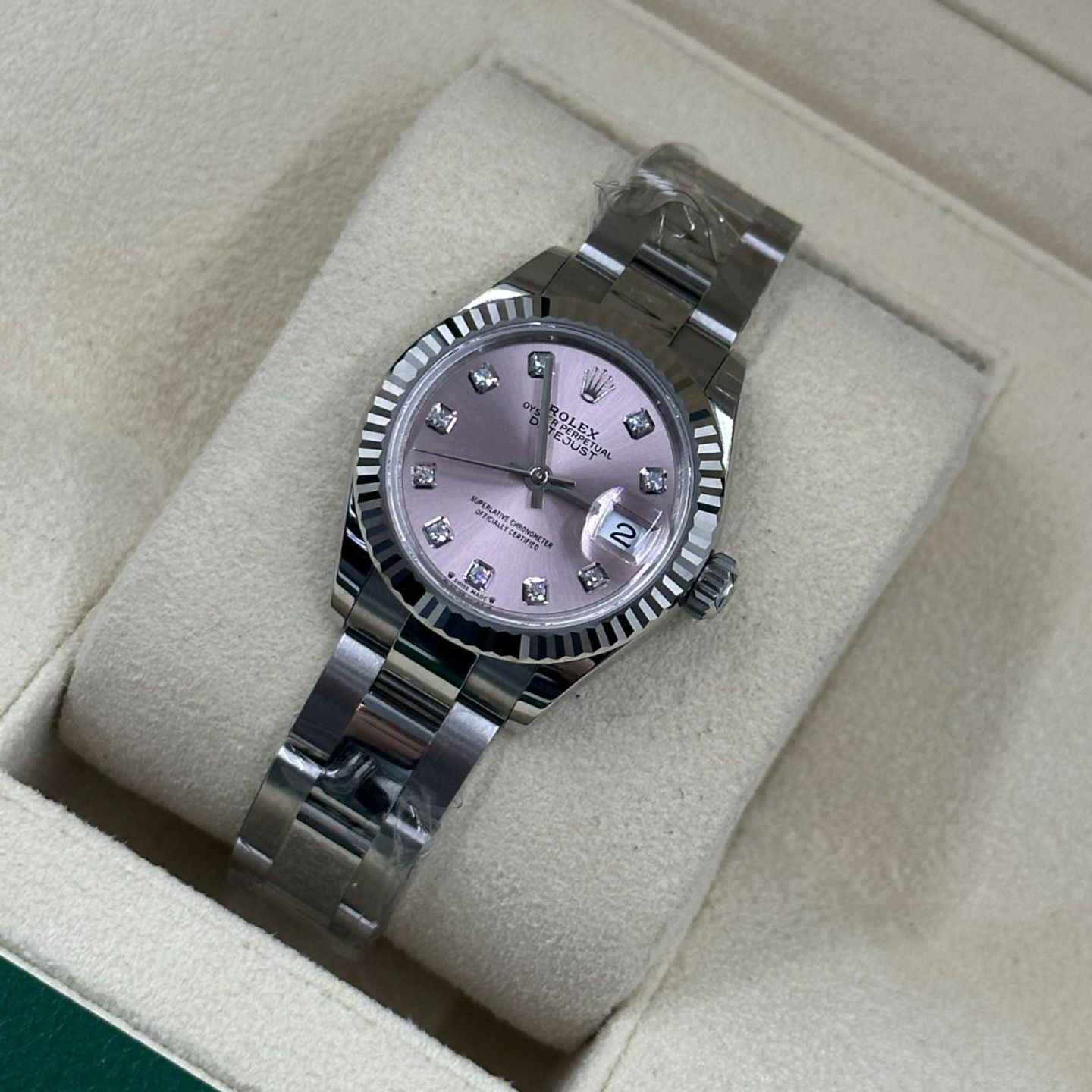 Rolex Lady-Datejust 279174 (2024) - Pink dial 28 mm Steel case (8/8)