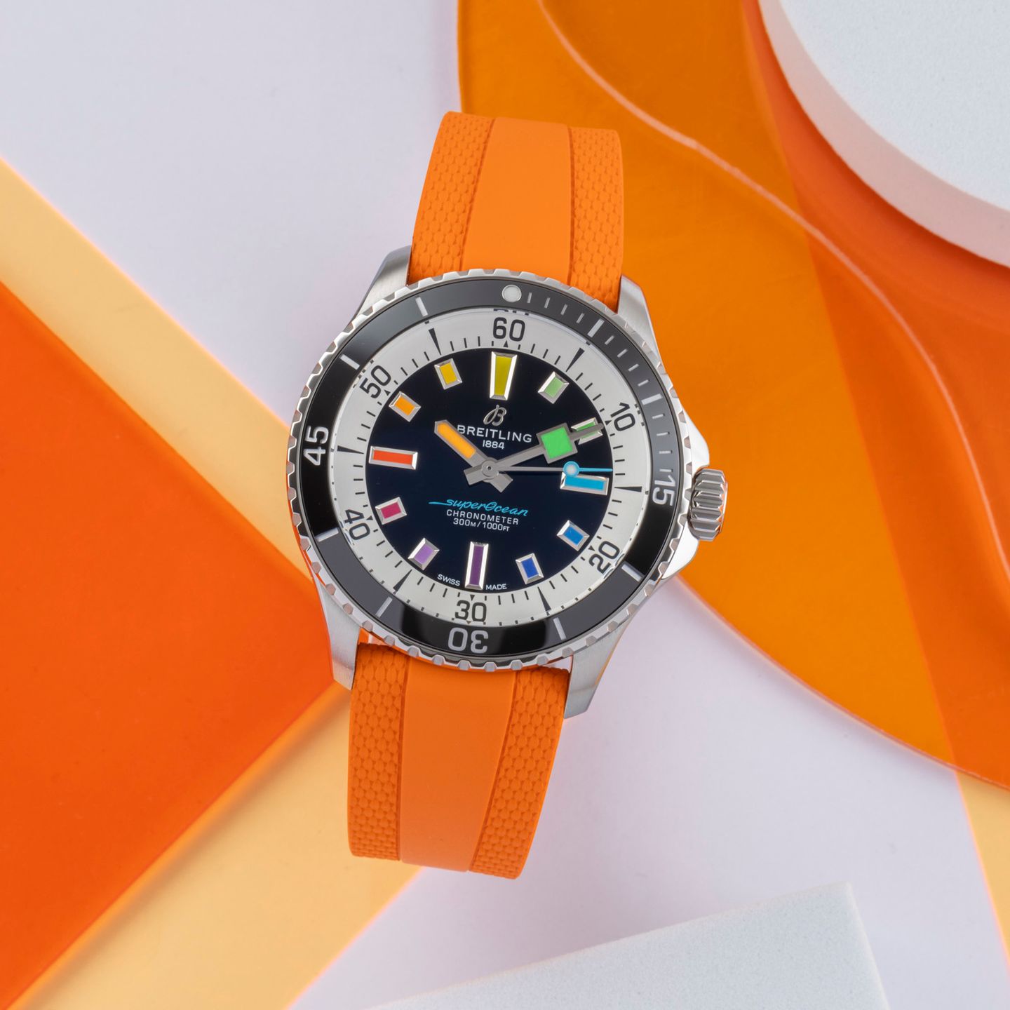 Breitling Superocean 42 A17375211B2S3 (2024) - Zwart wijzerplaat 43mm Staal (1/8)