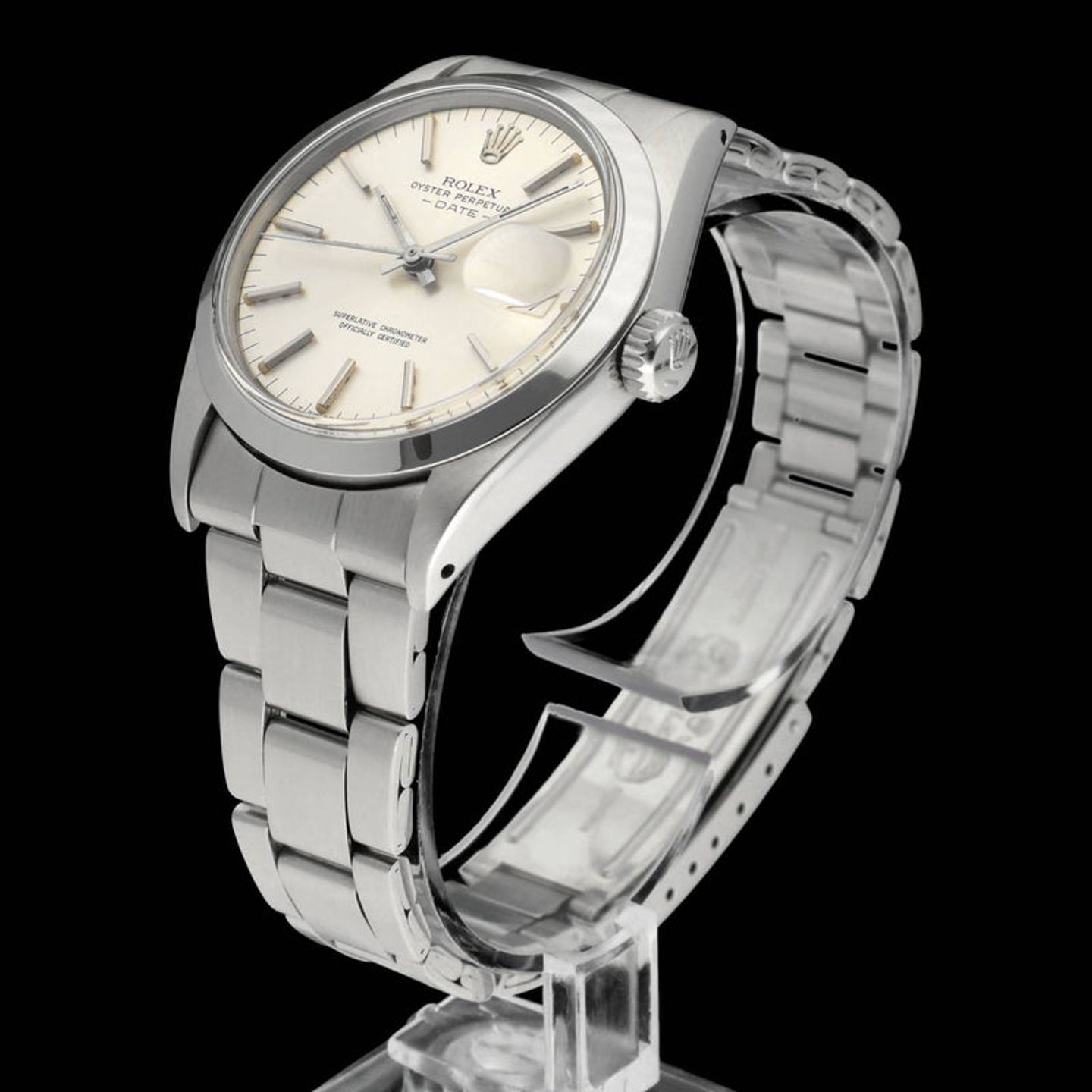 Rolex Oyster Perpetual Date 1500 (1971) - Silver dial 34 mm Steel case (4/7)