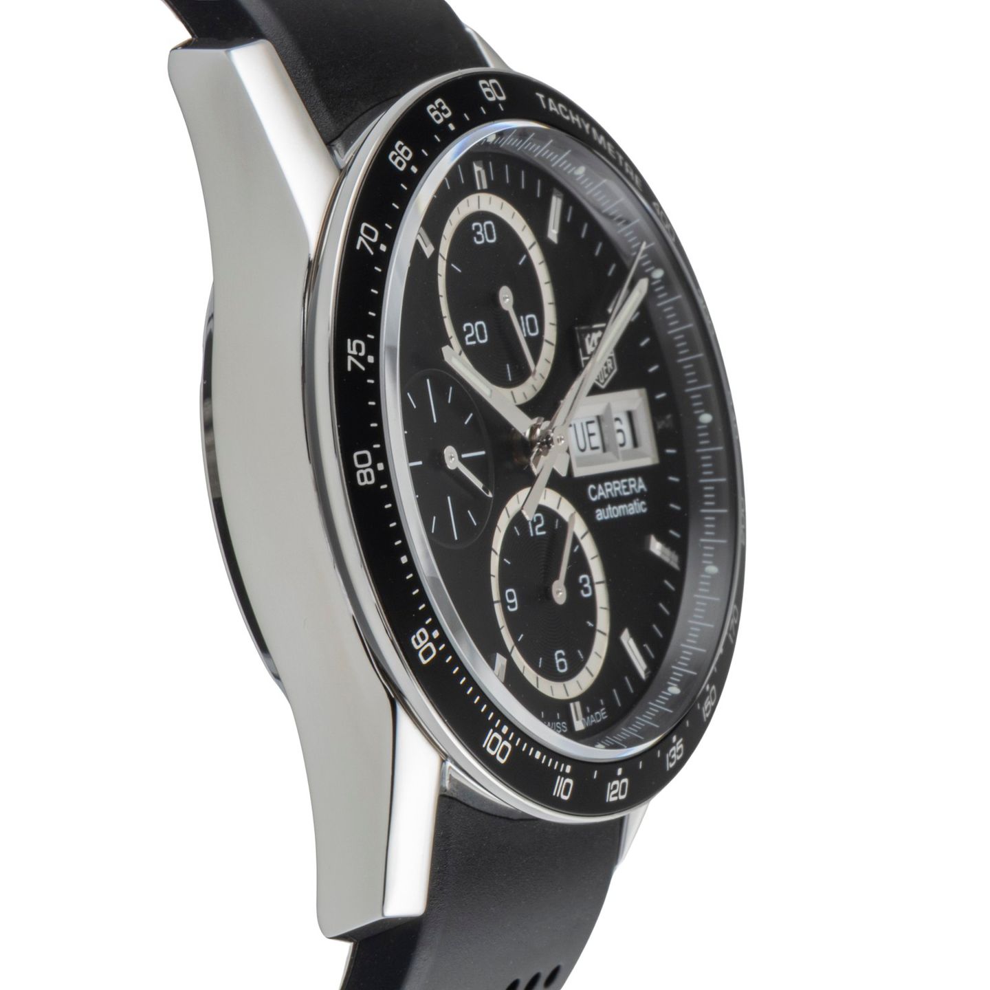 TAG Heuer Carrera Calibre 16 CV201AG (2015) - Black dial 41 mm Steel case (7/8)