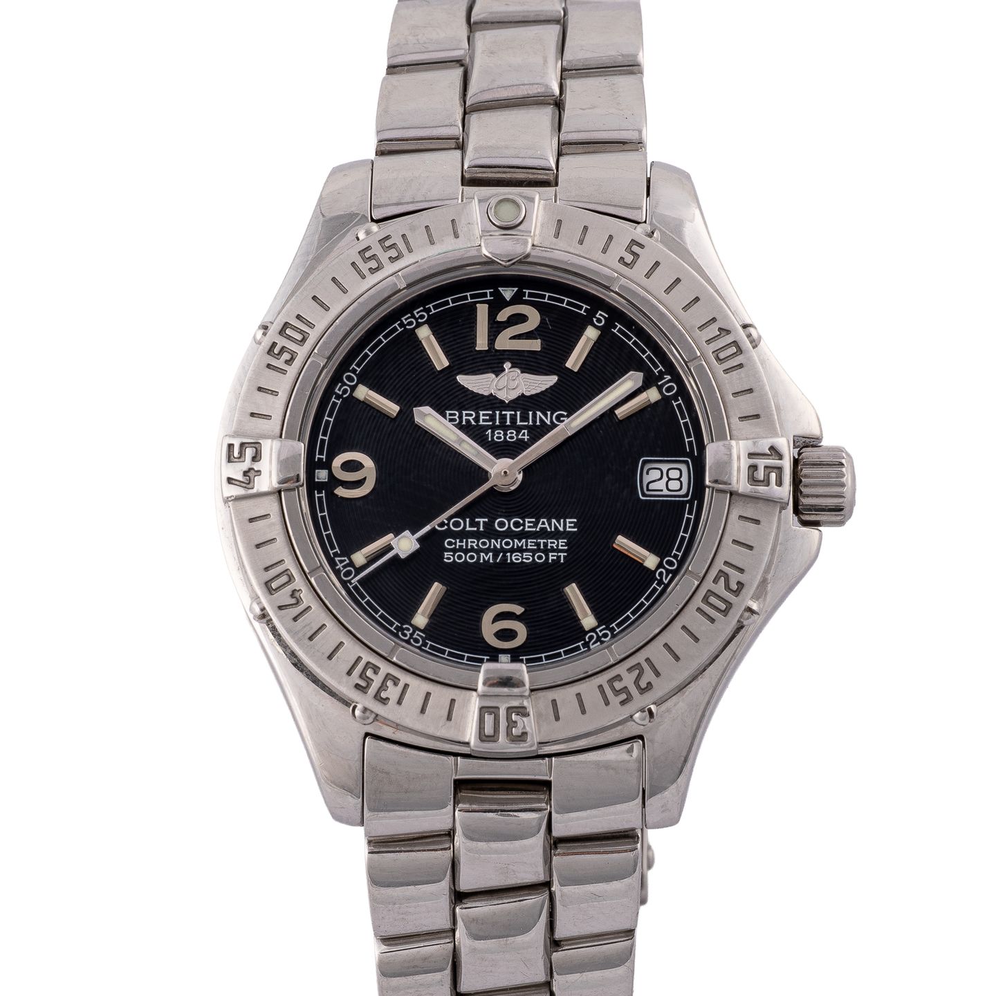 Breitling Colt Oceane A77350 (2003) - Black dial 39 mm Steel case (1/8)