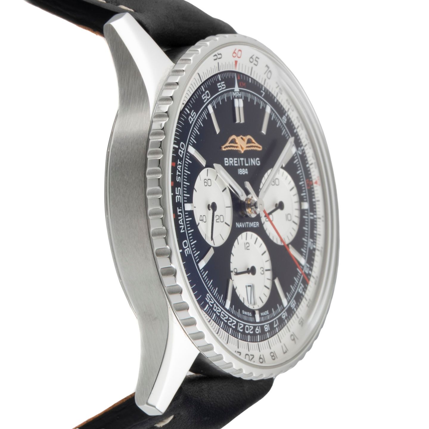 Breitling Navitimer 1 B01 Chronograph AB0138211B1P1 (Unknown (random serial)) - Black dial 43 mm Steel case (7/8)