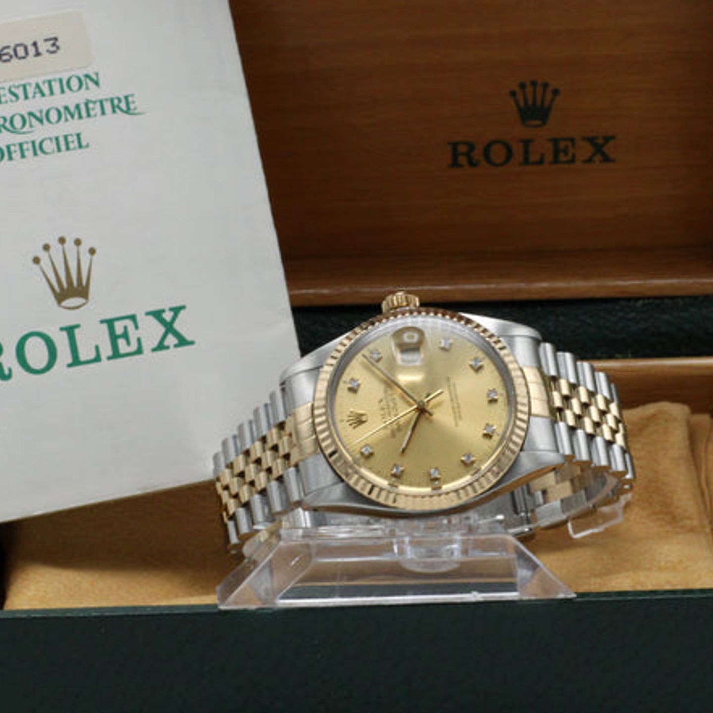 Rolex Datejust 36 16013 (1988) - Goud wijzerplaat 36mm Goud/Staal (3/7)