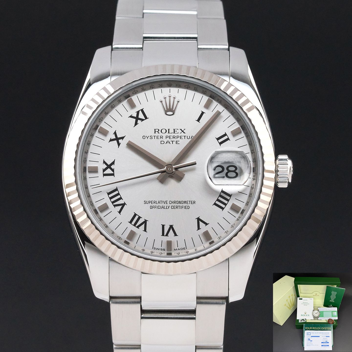 Rolex Oyster Perpetual Date 115234 (2006) - 34 mm Steel case (1/8)