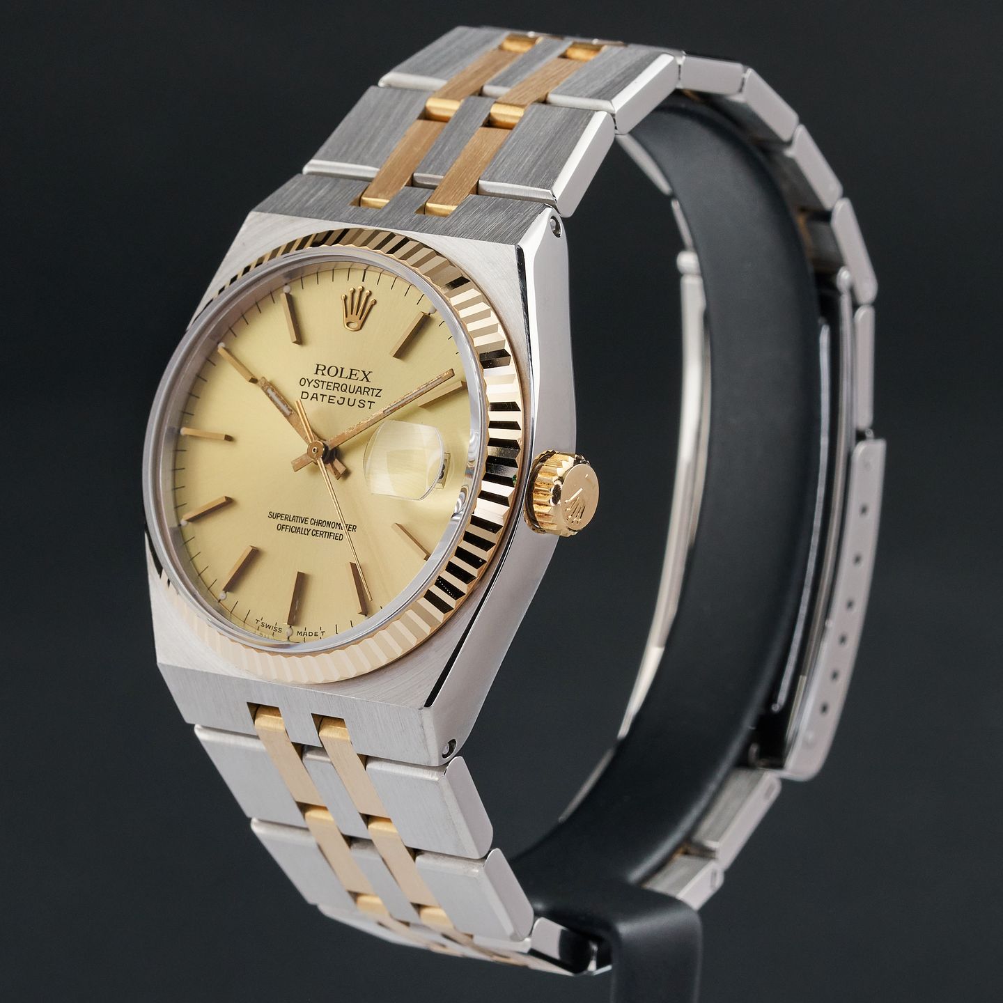 Rolex Datejust Oysterquartz 17013 (1986) - 36mm Goud/Staal (4/8)