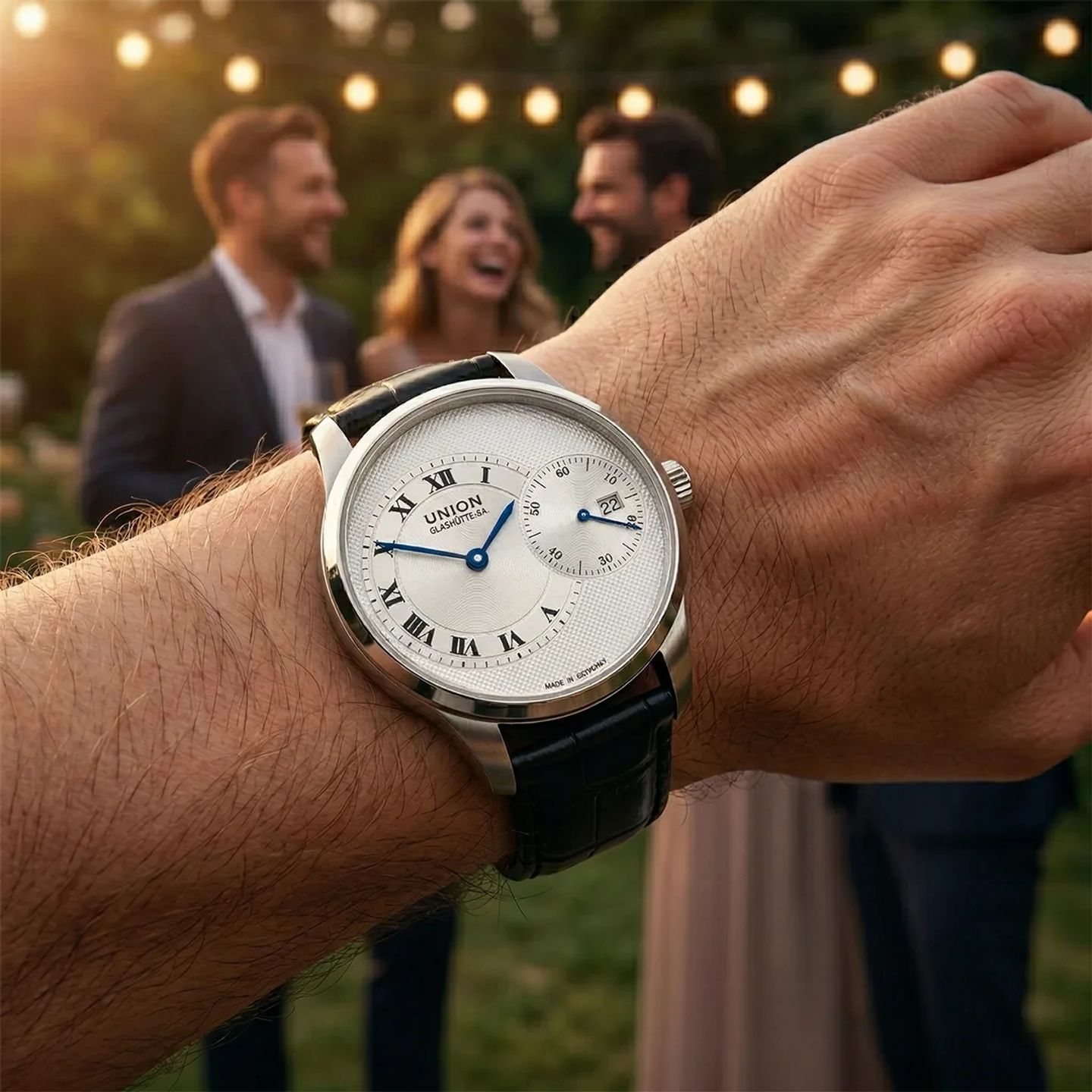 Union Glashütte 1893 Large Second D007.444.16.033.00 (2014) - Zilver wijzerplaat 42mm Staal (2/8)