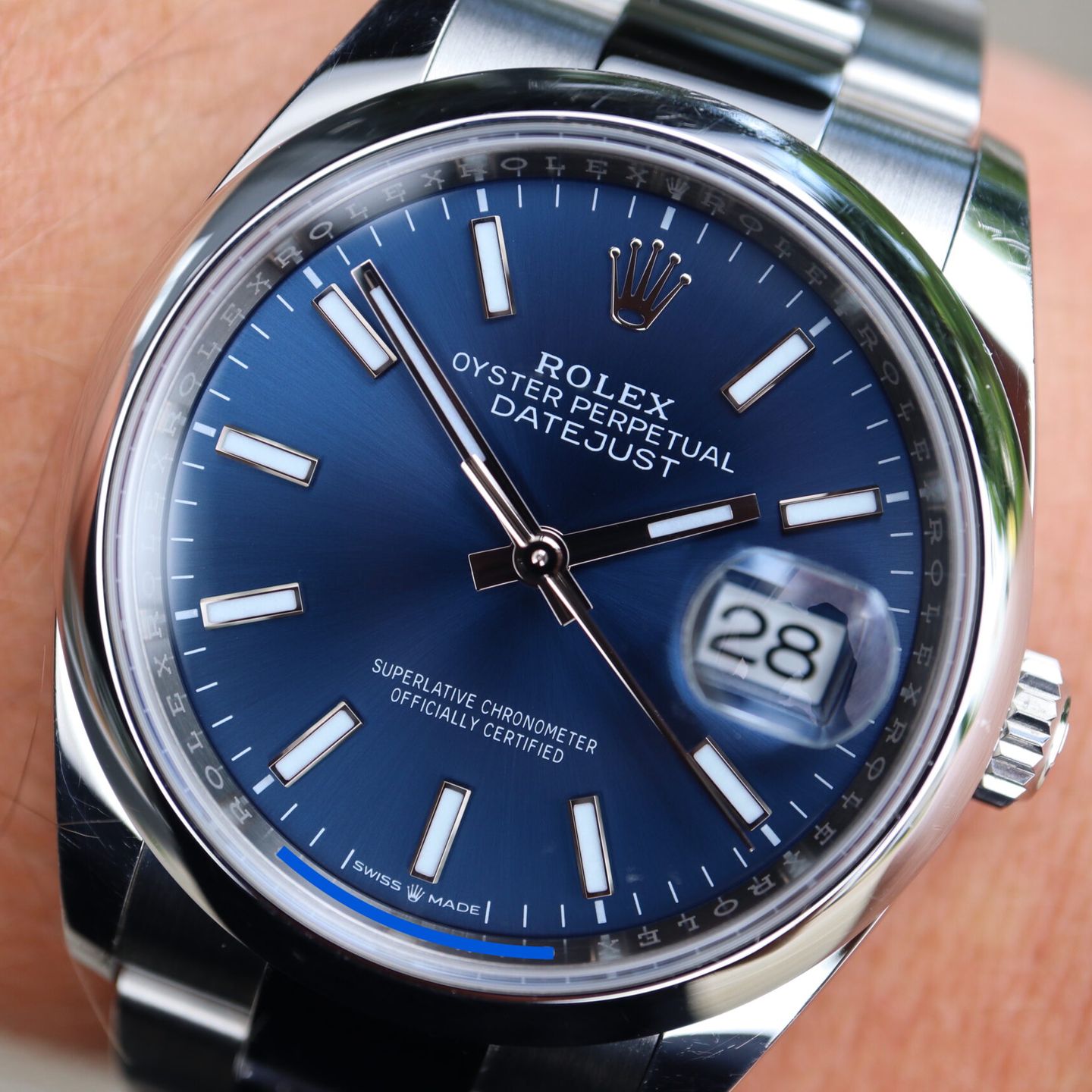 Rolex Datejust 36 126200 (2022) - Blauw wijzerplaat 36mm Staal (1/8)