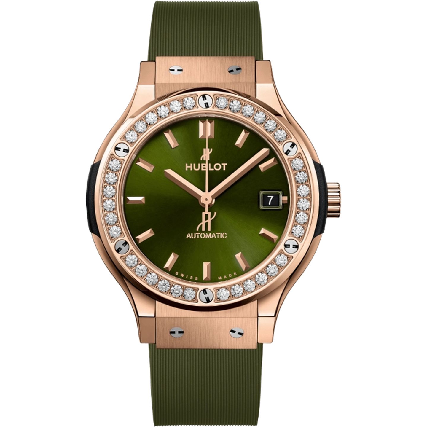 Hublot Classic Fusion 565.OX.8980.RX.1204 (2025) - Green dial 38 mm Rose Gold case (1/1)