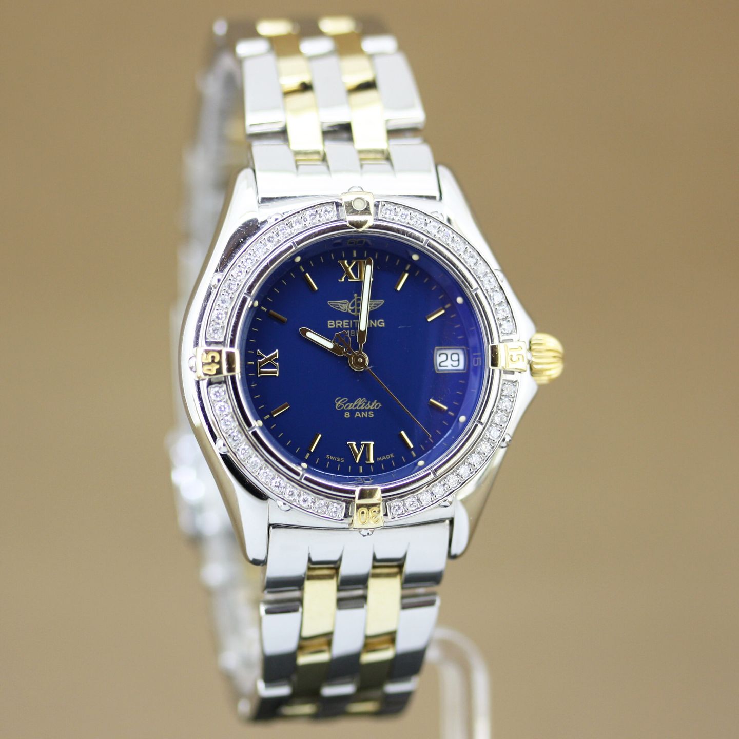 Breitling Callisto B64046 (1996) - Wit wijzerplaat 34mm Staal (3/8)