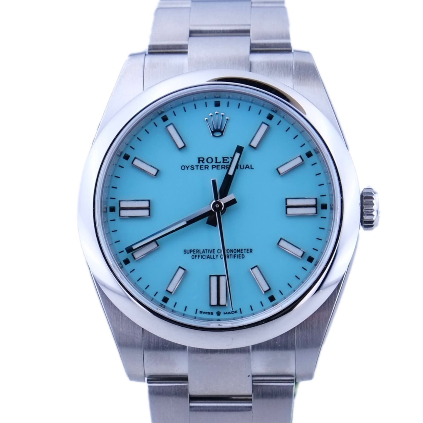 Rolex Oyster Perpetual 41 124300 (2022) - Turquoise wijzerplaat 41mm Staal (1/1)