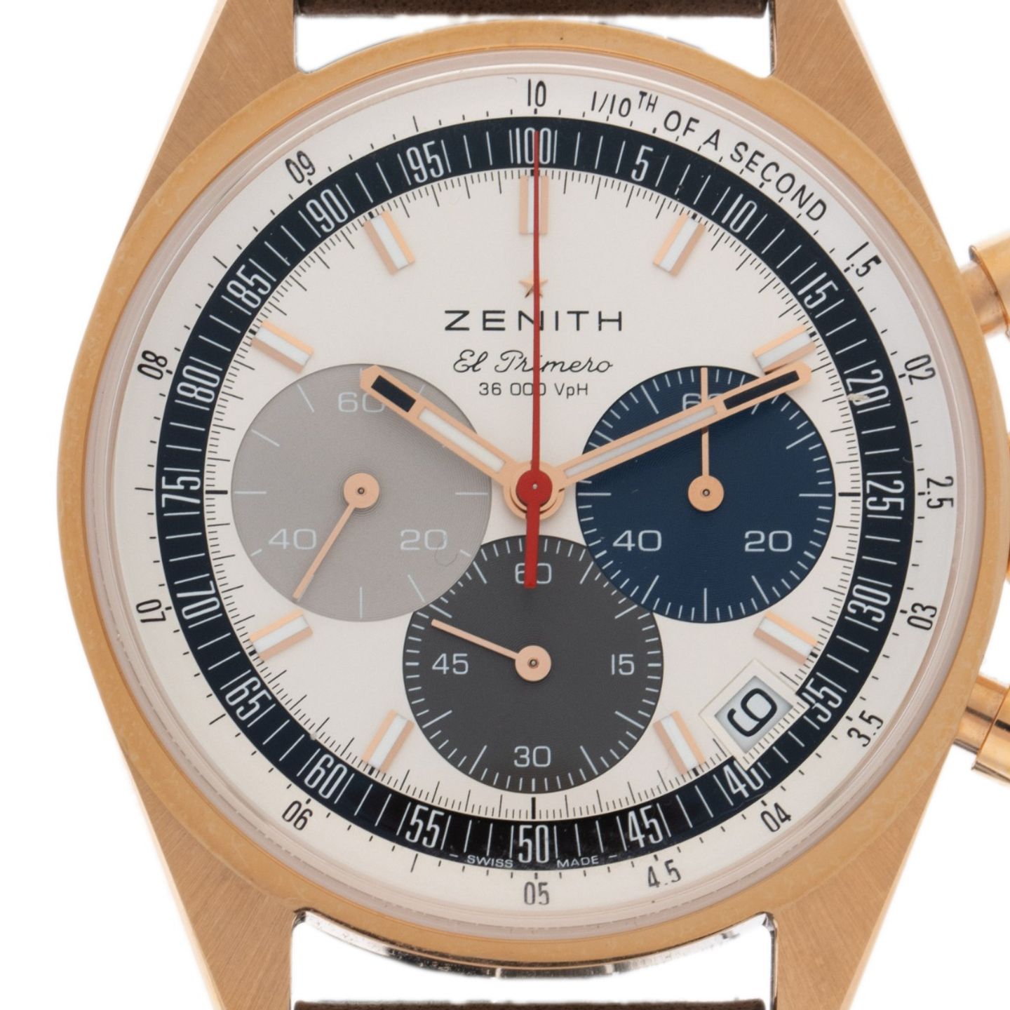 Zenith El Primero Chronomaster 18.3200.3600/69.C901 (2025) - White dial 38 mm Rose Gold case (1/7)