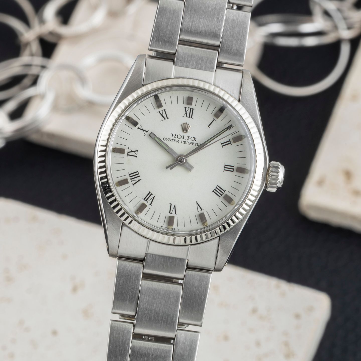 Rolex Oyster Perpetual 6551 (1969) - Wit wijzerplaat 31mm Staal (3/8)