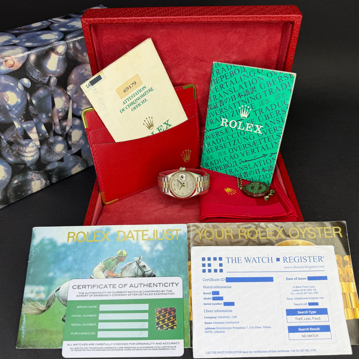 Rolex Lady-Datejust 69179 (1989) - 26 mm White Gold case (3/8)