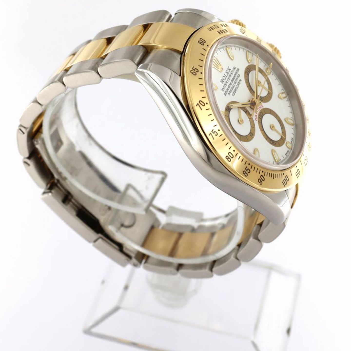 Rolex Daytona 116523 (2004) - White dial 40 mm Gold/Steel case (3/6)