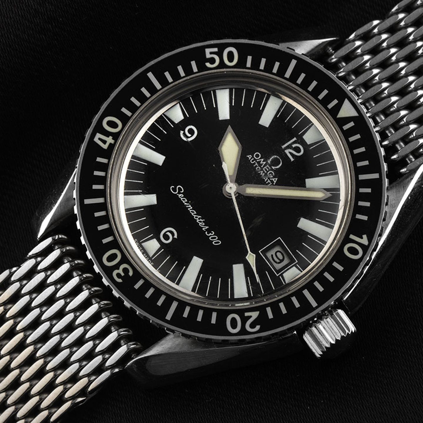 Omega Seamaster 300 166.0324 (1972) - Zwart wijzerplaat 42mm Staal (3/8)