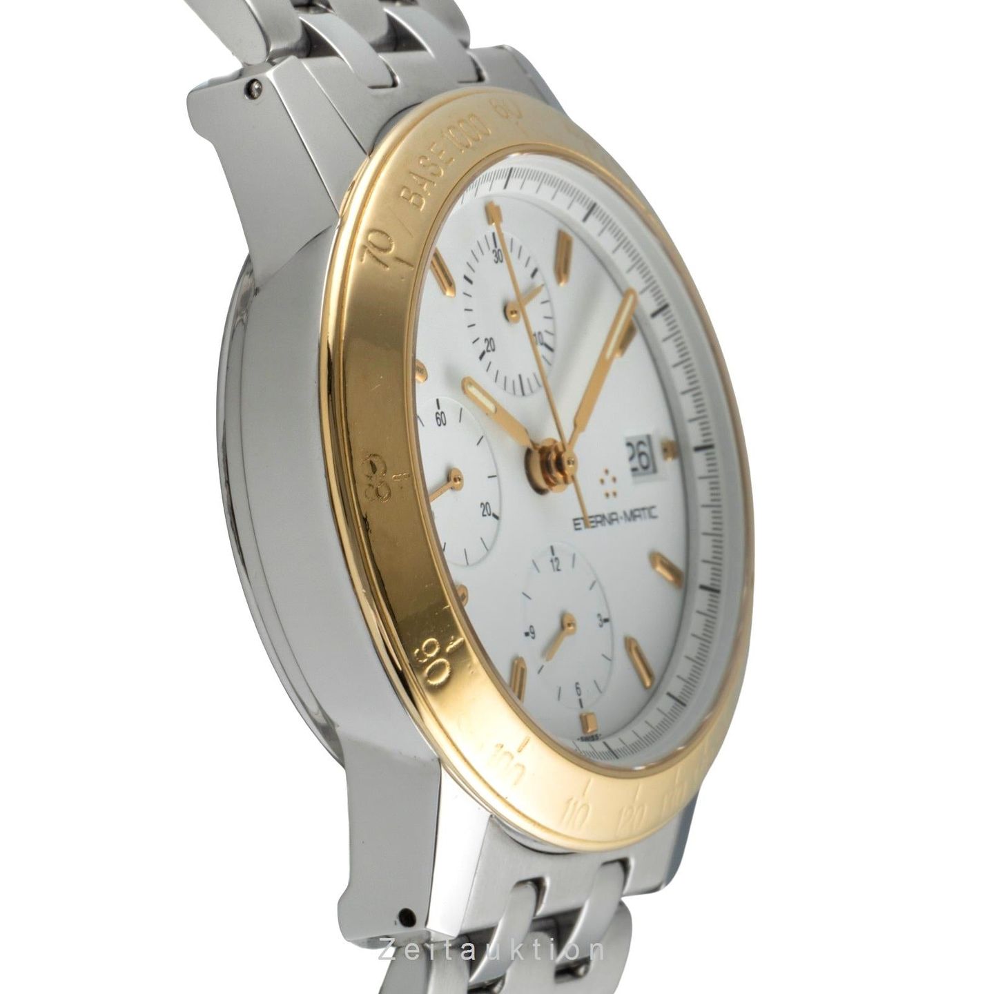 Eterna Kontiki 674.1501.47S (1995) - White dial 39 mm Gold/Steel case (6/8)