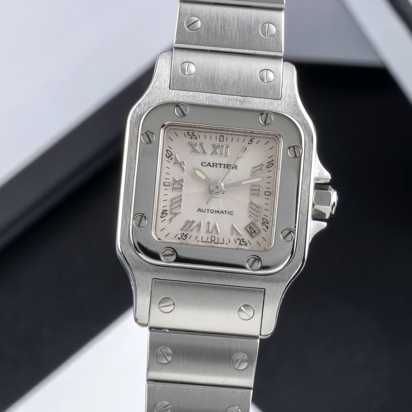 Cartier Santos Galbée W20044D6 (2000) - Silver dial 24 mm Steel case (3/8)