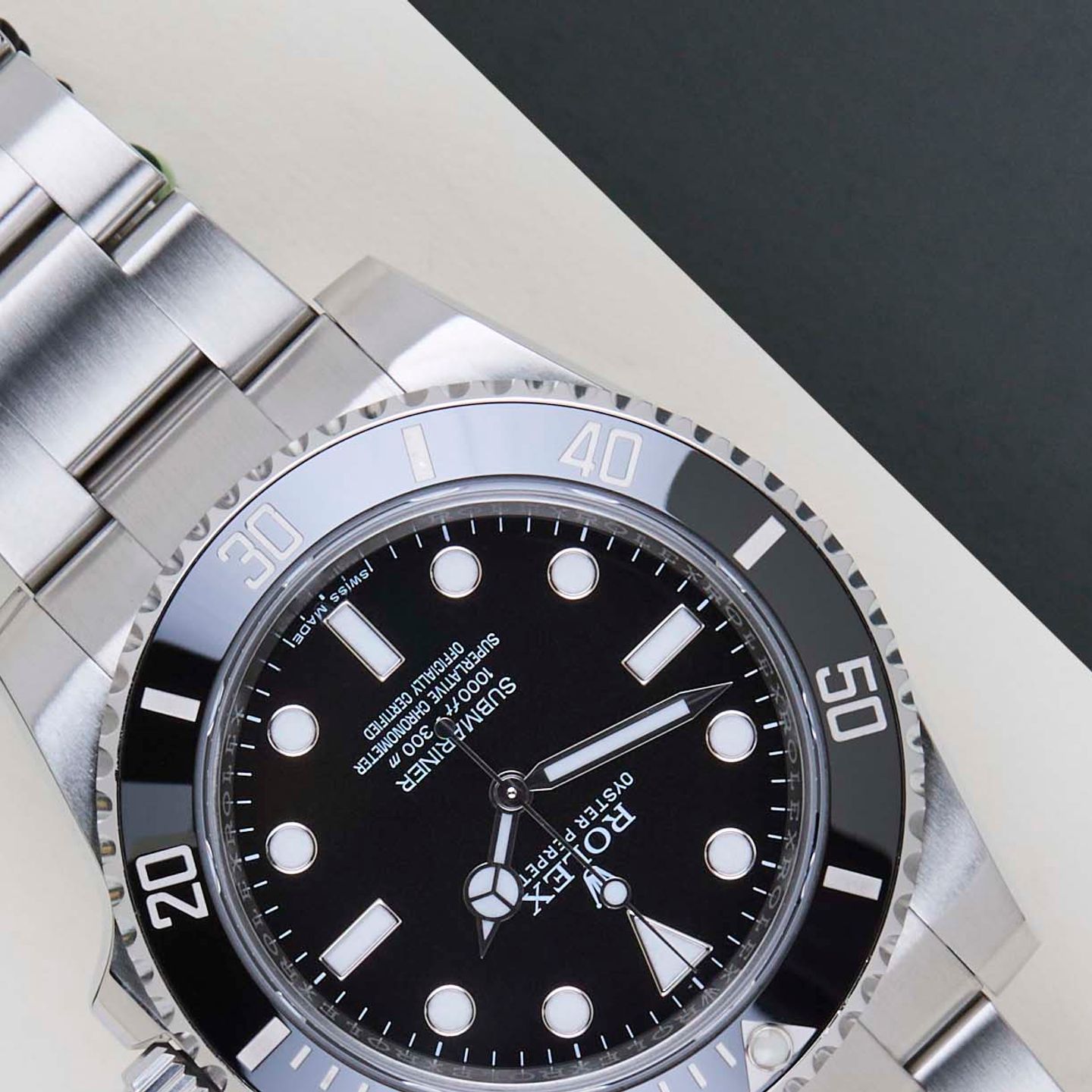 Rolex Submariner No Date 114060 (2017) - Zwart wijzerplaat 40mm Staal (4/8)