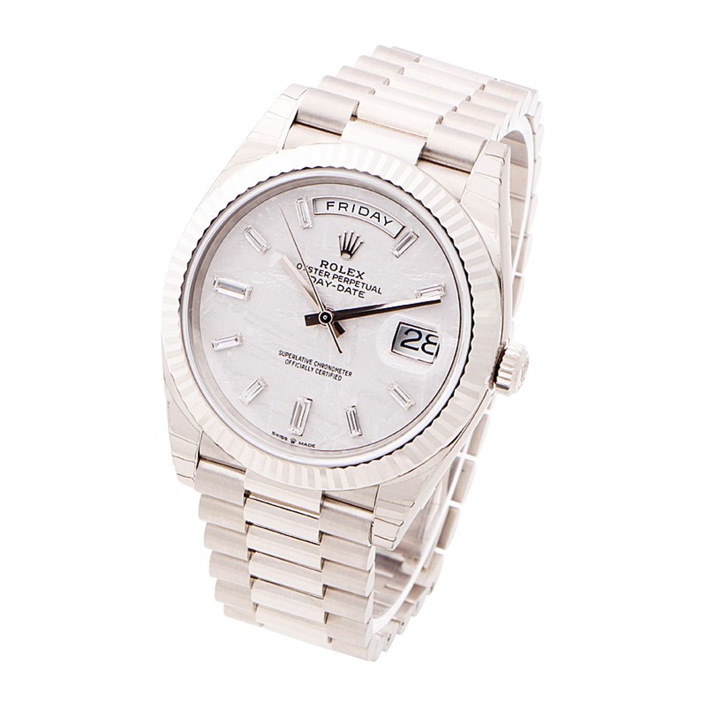 Rolex Day-Date 40 228239 (2018) - Silver dial 40 mm White Gold case (2/4)