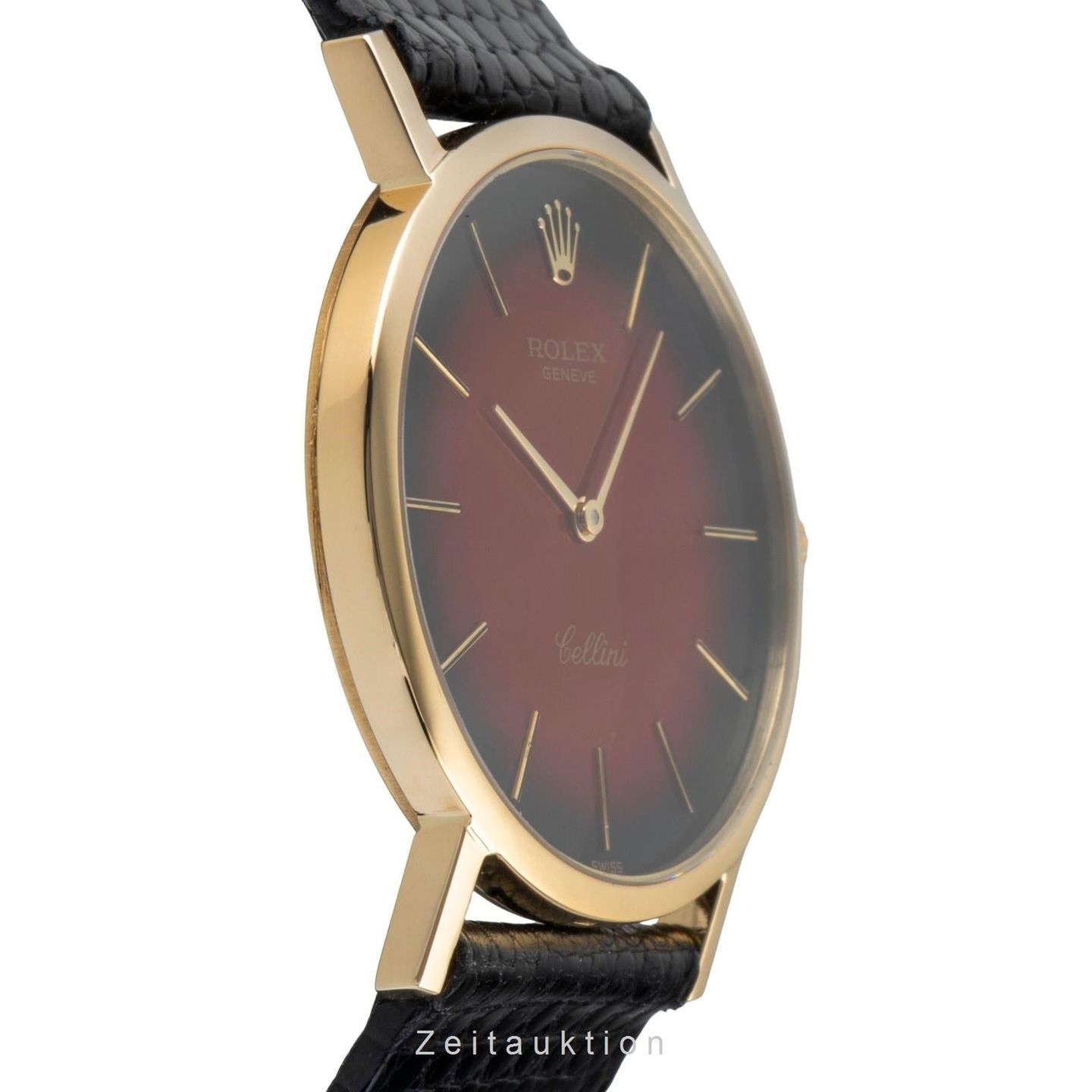 Rolex Cellini 4112 (1976) - Red dial 32 mm Yellow Gold case (6/8)