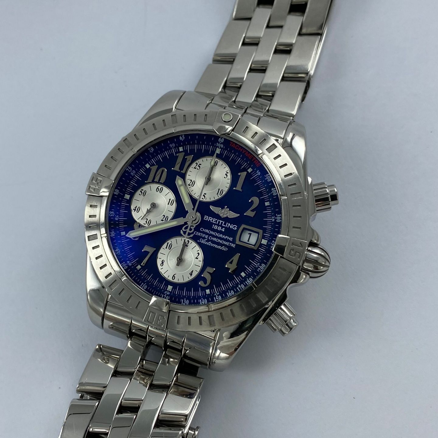 Breitling Chronomat Evolution A13356 (Unknown (random serial)) - Black dial 44 mm Steel case (5/8)