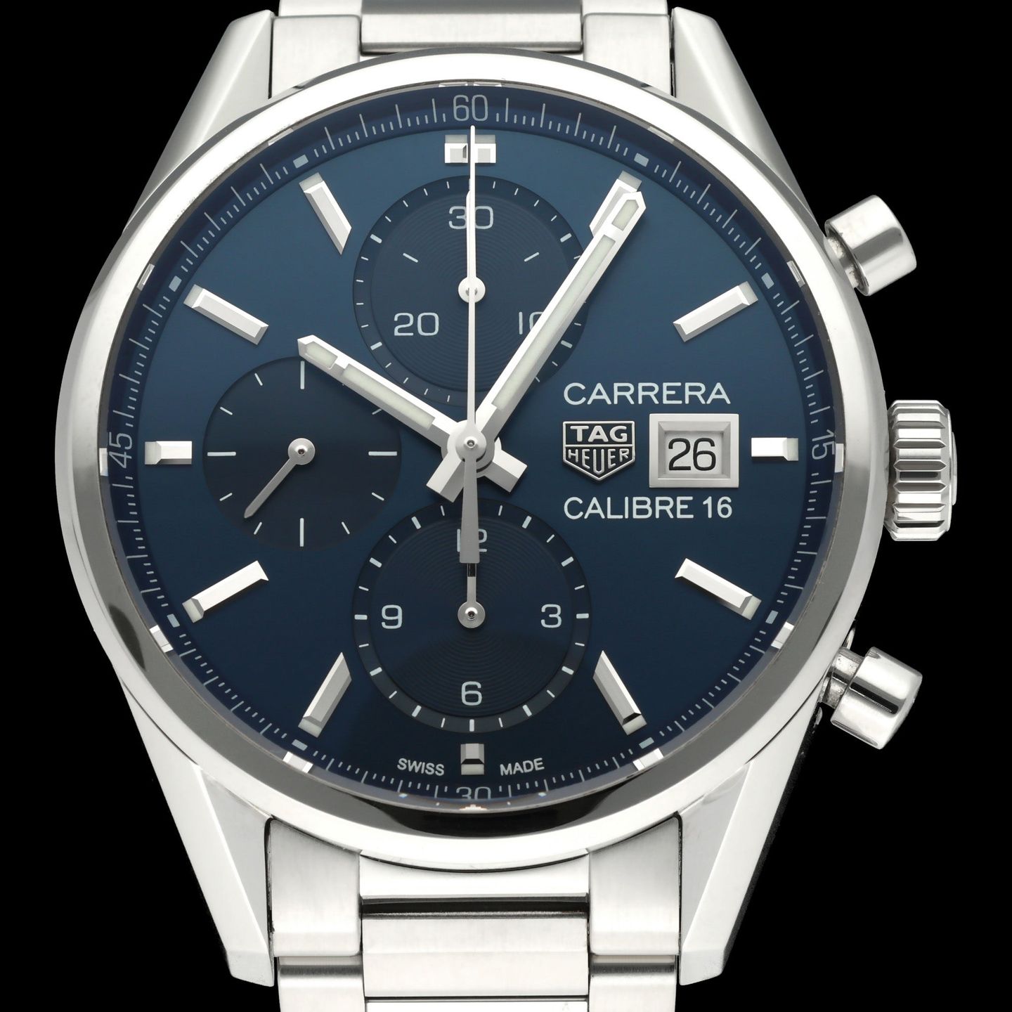 TAG Heuer Carrera Calibre 16 CBK2112 (2018) - Blue dial 41 mm Steel case (1/8)