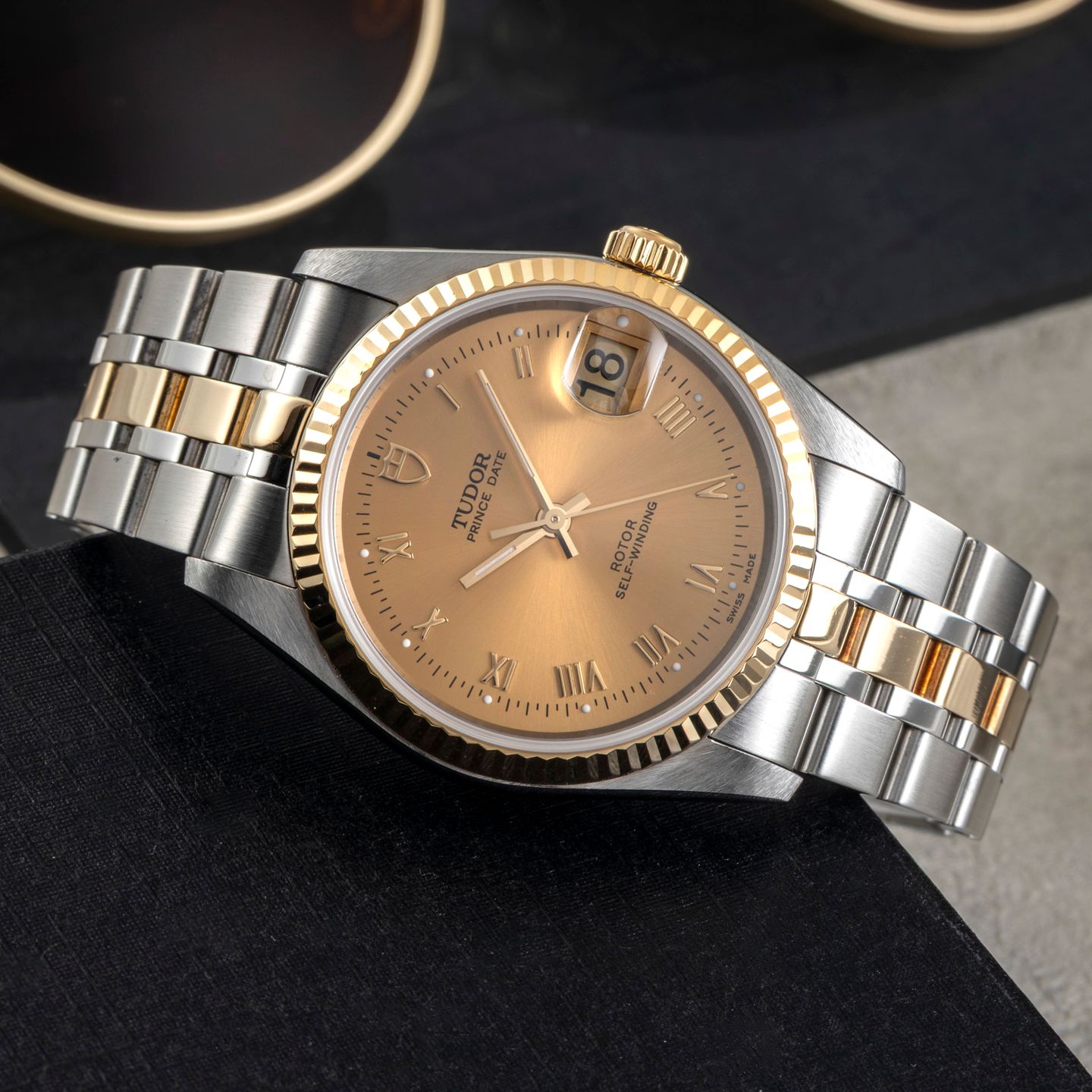 Tudor Prince Date 74033 (Onbekend (willekeurig serienummer)) - 34mm Goud/Staal (2/8)