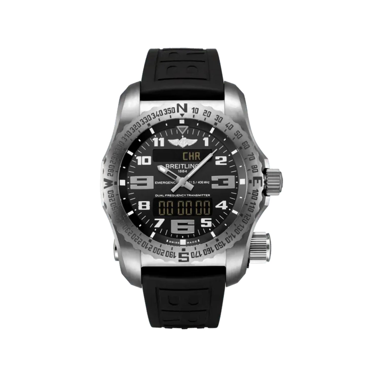 Breitling Emergency E76325221B1S1 (2024) - Zwart wijzerplaat 1 ATM Titanium (1/1)